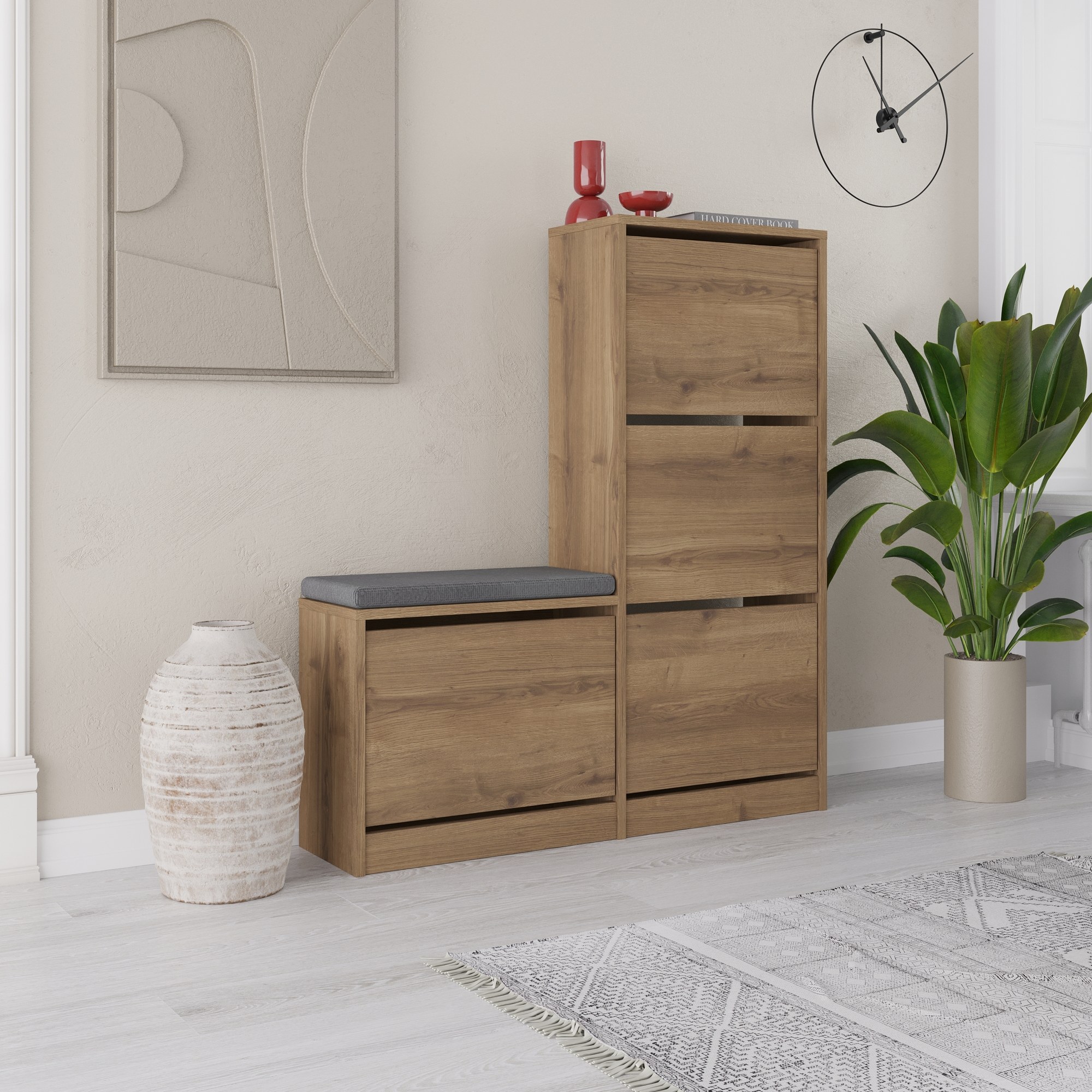 Dude shoe cabinet wood veneer Hitit