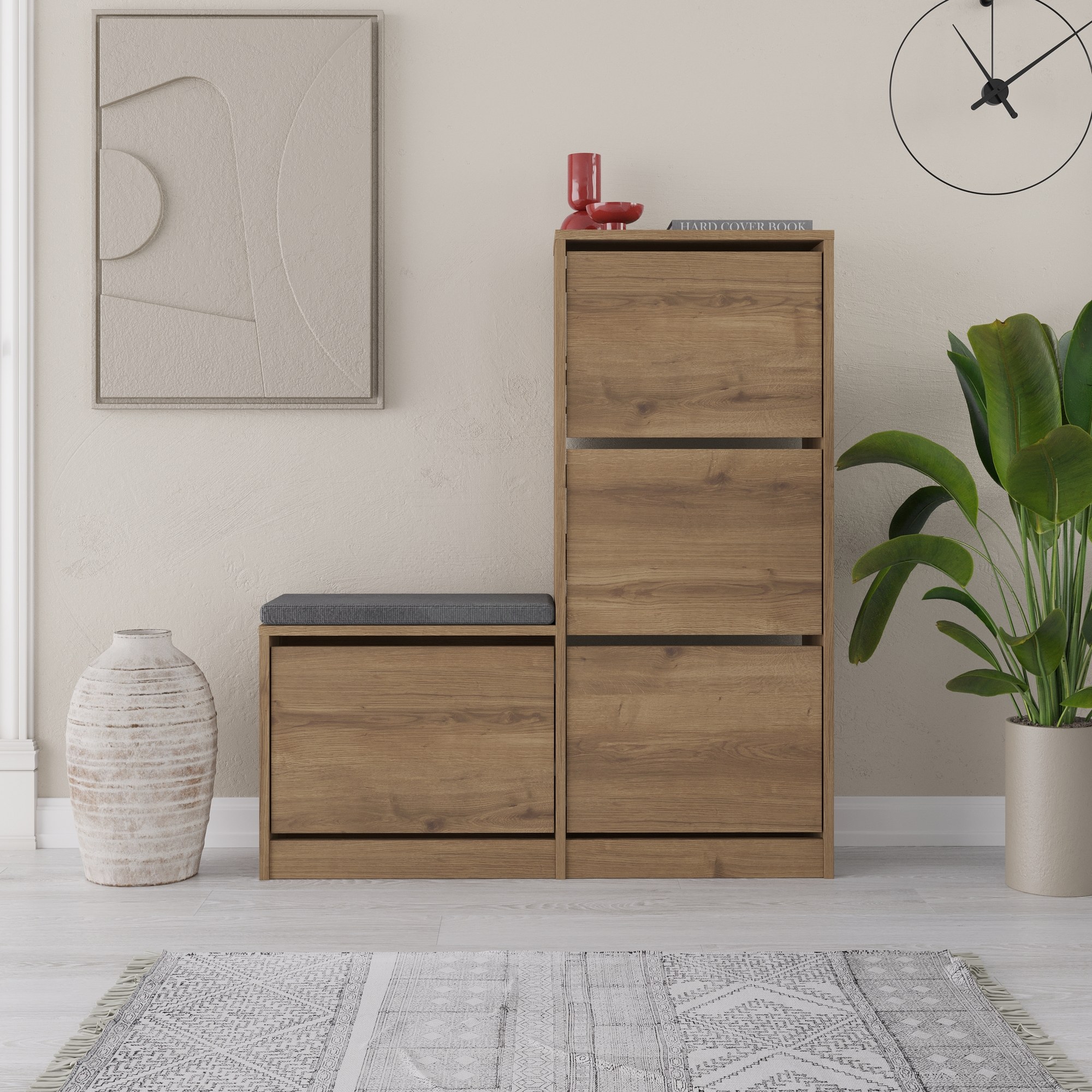 Dude shoe cabinet wood veneer Hitit