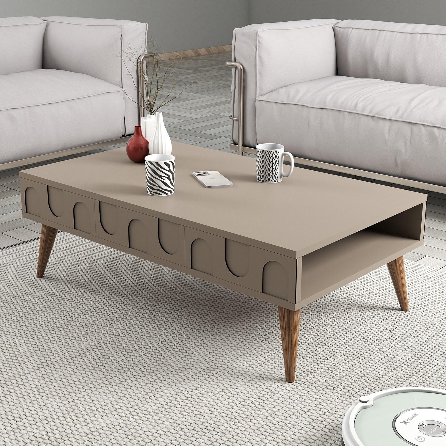 Lyon 34 Couchtisch Holzfurnier Atlas