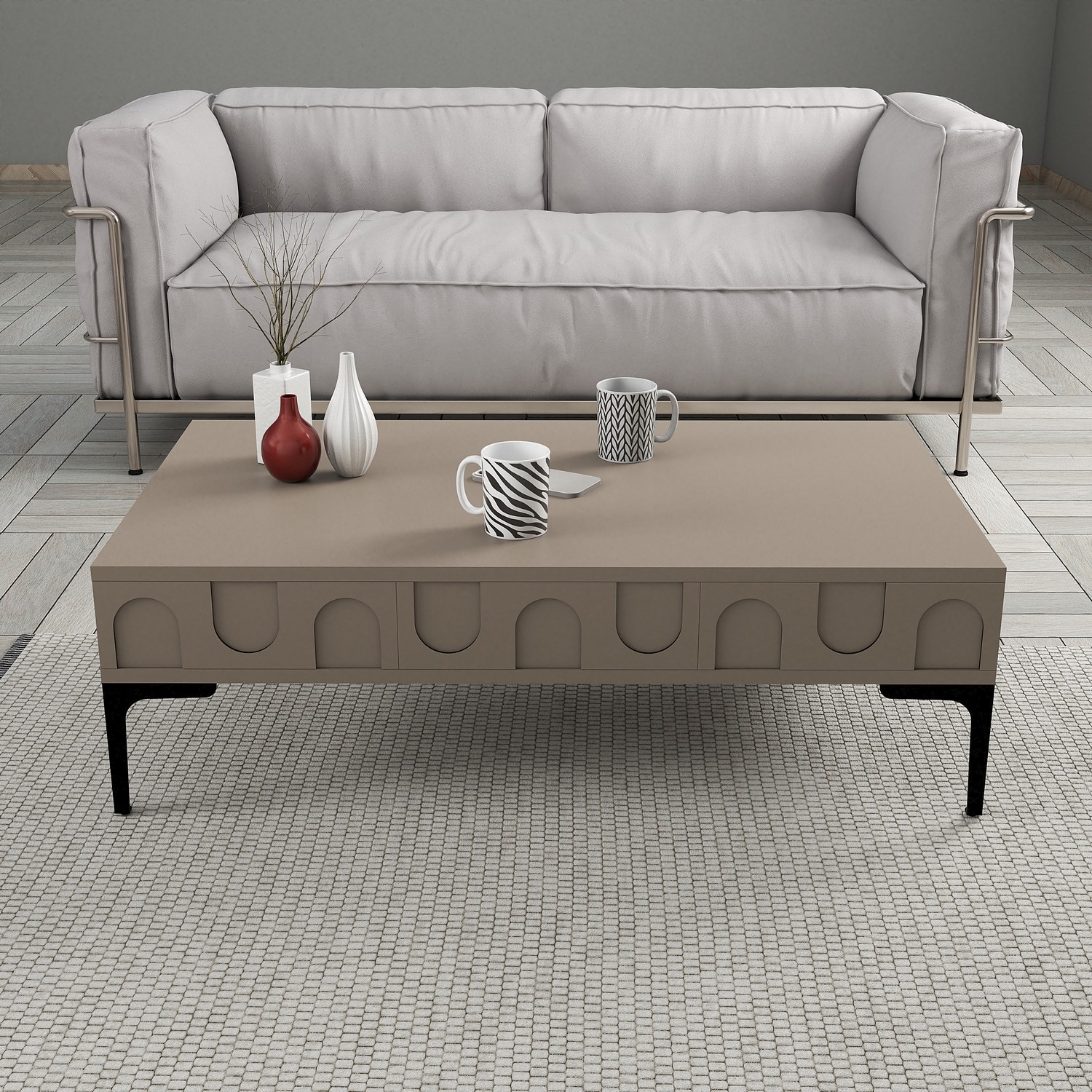 Lyon 32 Coffee table Wood veneer Atlas Black