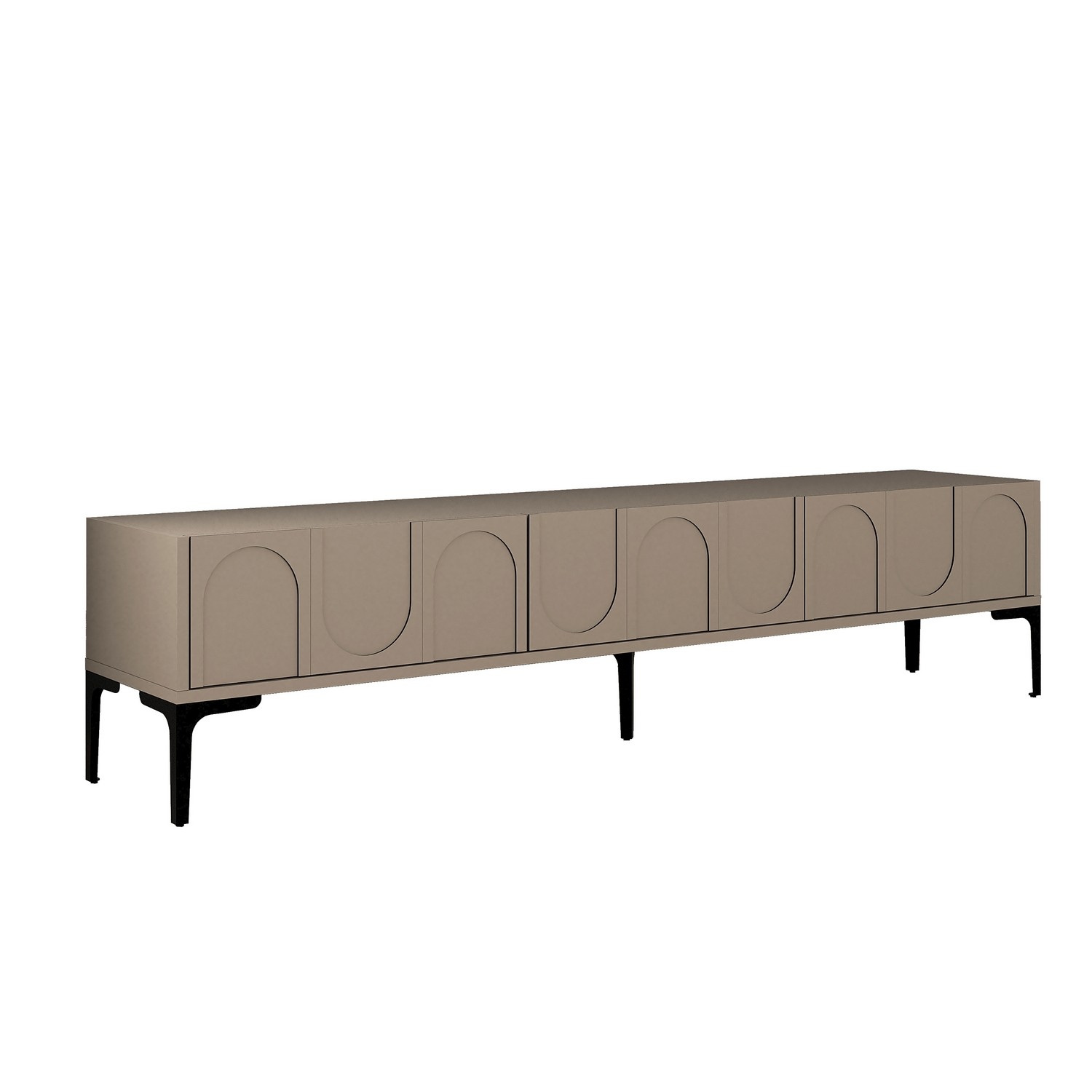 Lyon 42 TV cabinet wood veneer Atlas Black