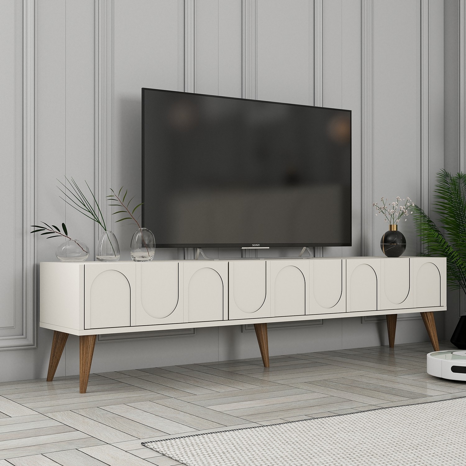 Lyon 44 TV-Schrank Holzfurnier Creme