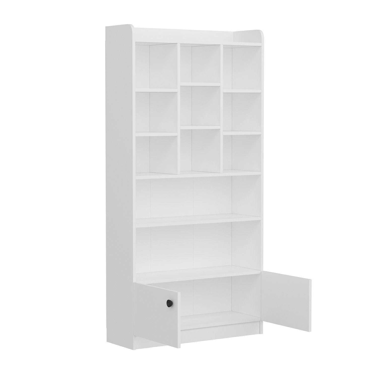 Tokyo Bücherregal Holzfurnier Weiß