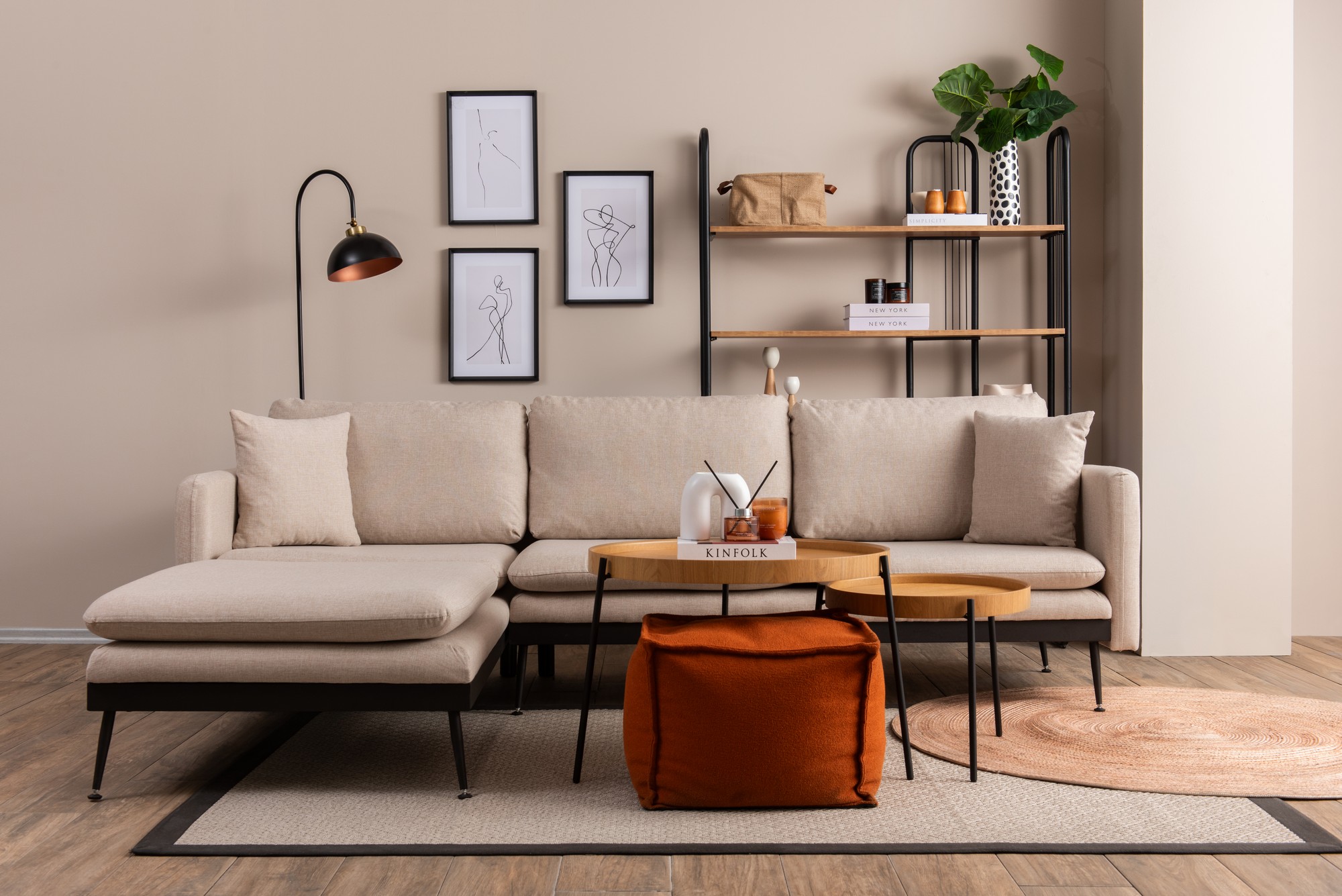 Reya corner sofa cream