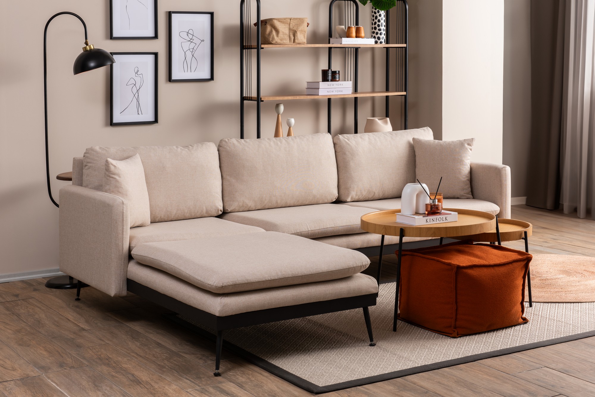 Reya corner sofa cream