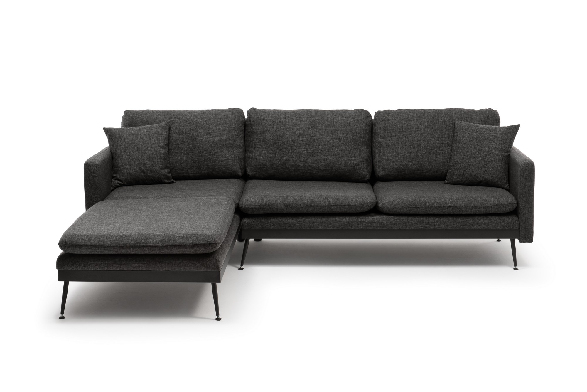 Reya Sectional Sofa Dark Grey