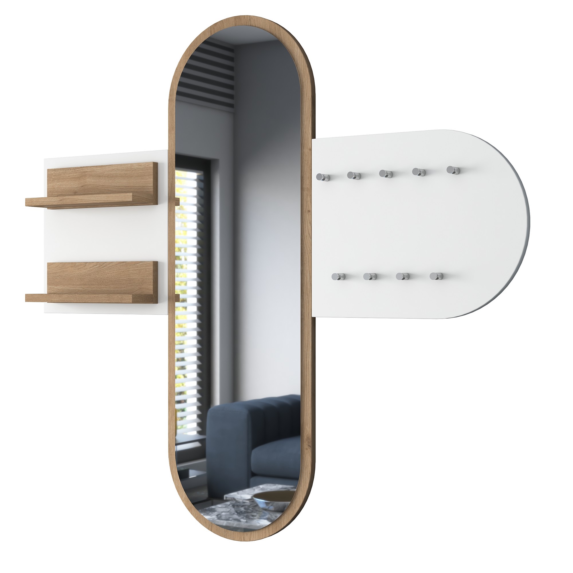 P3 Wardrobe Wood veneer White