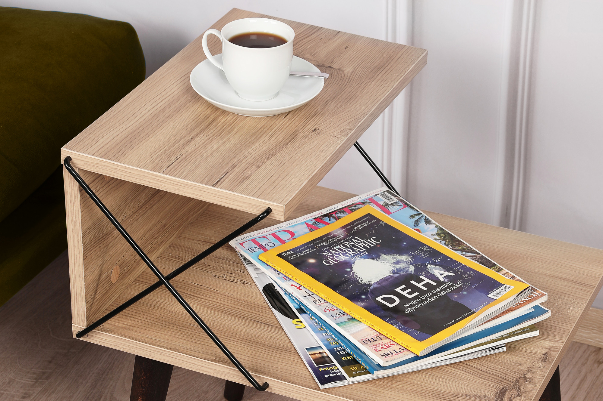 Nightstand wood veneer