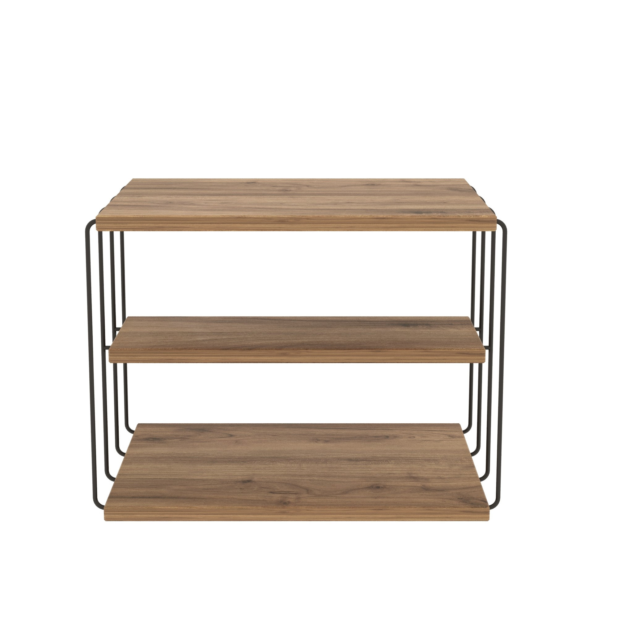 Lifon Beistelltisch Holzfurnier Schwarz