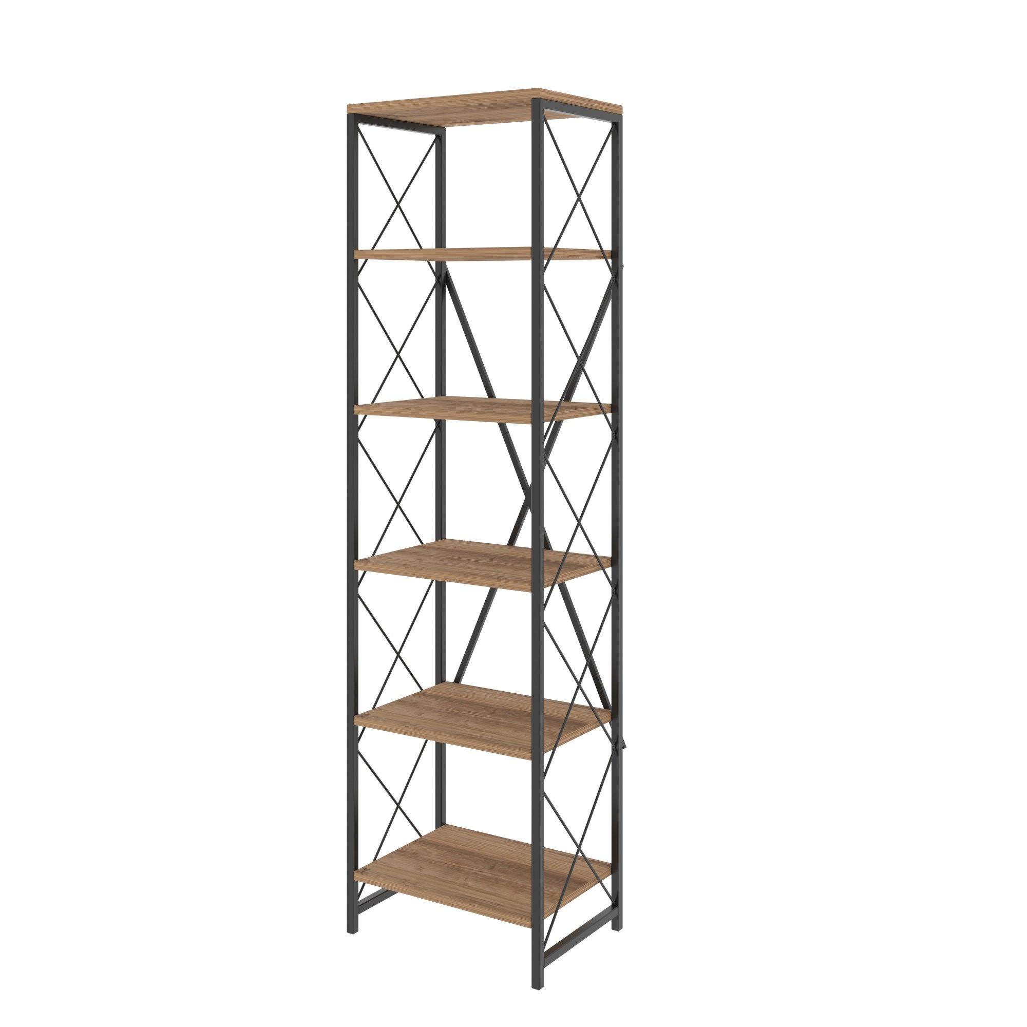 Suadiye Bookshelf Wood Veneer Black