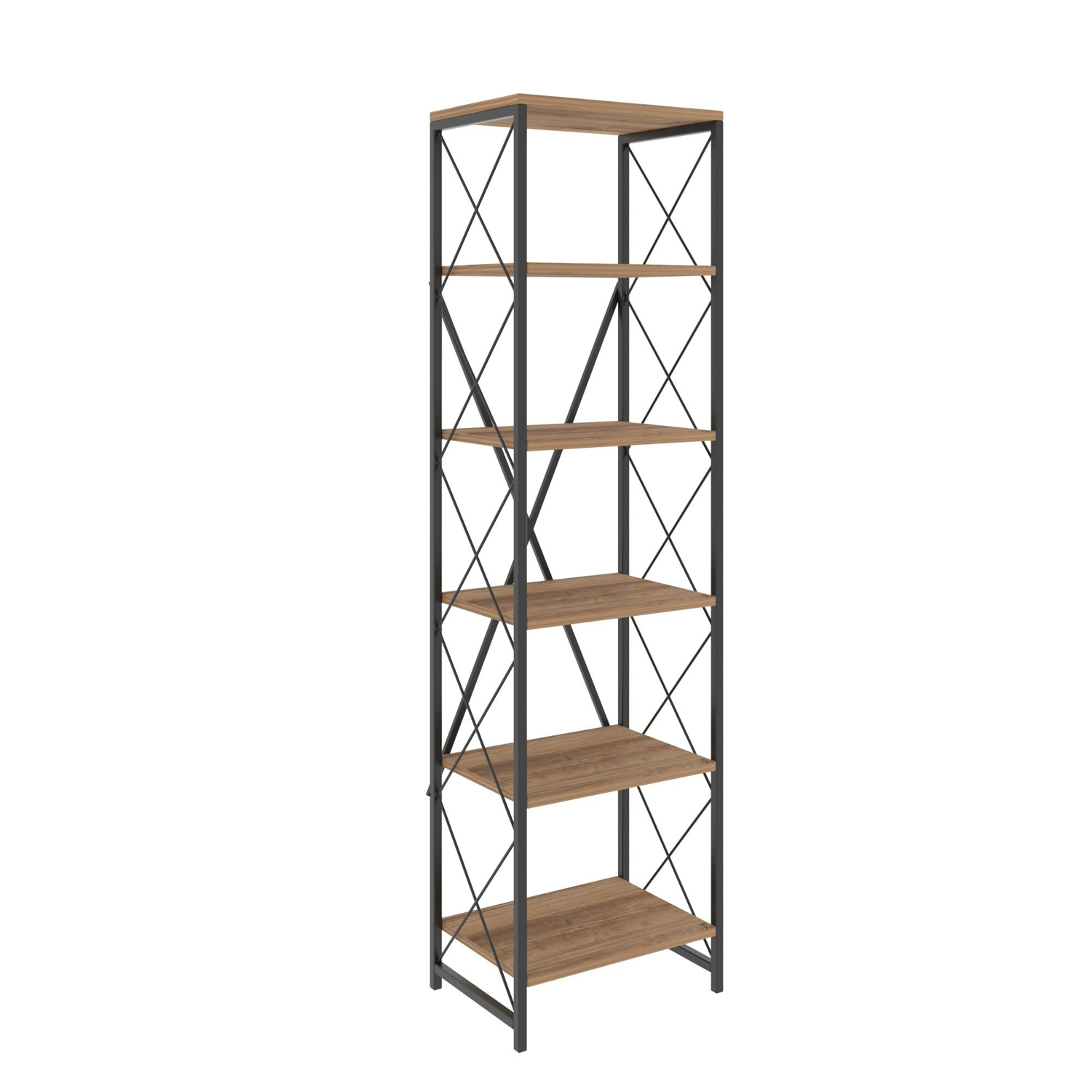 Suadiye Bookshelf Wood Veneer Black