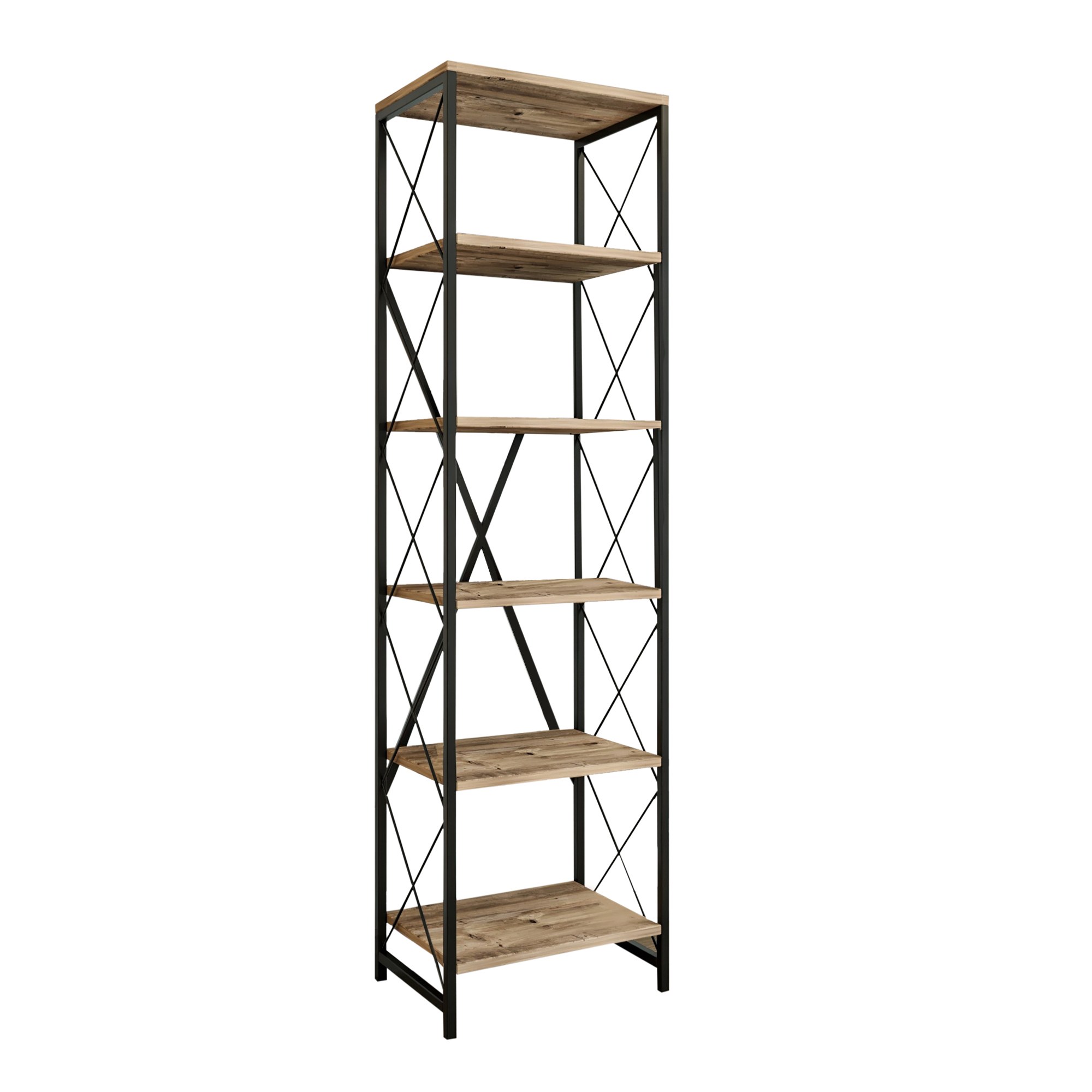 Suadiye Bookshelf Wood Veneer Black