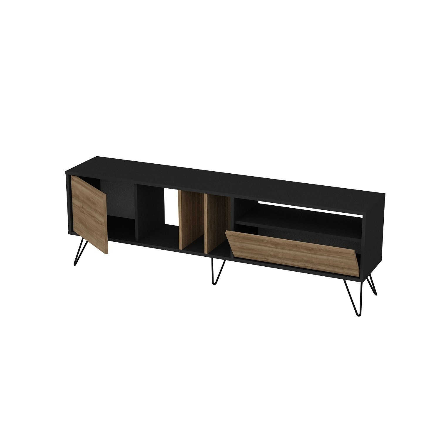 Mistico Lowboard Black Wood Veneer