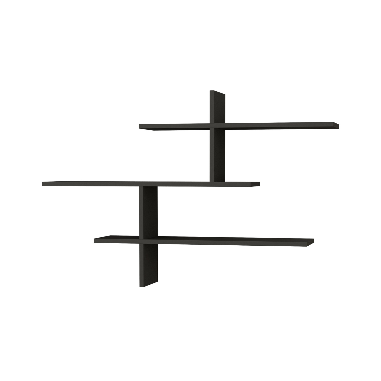 Leo Wall shelf Wood veneer Anthracite