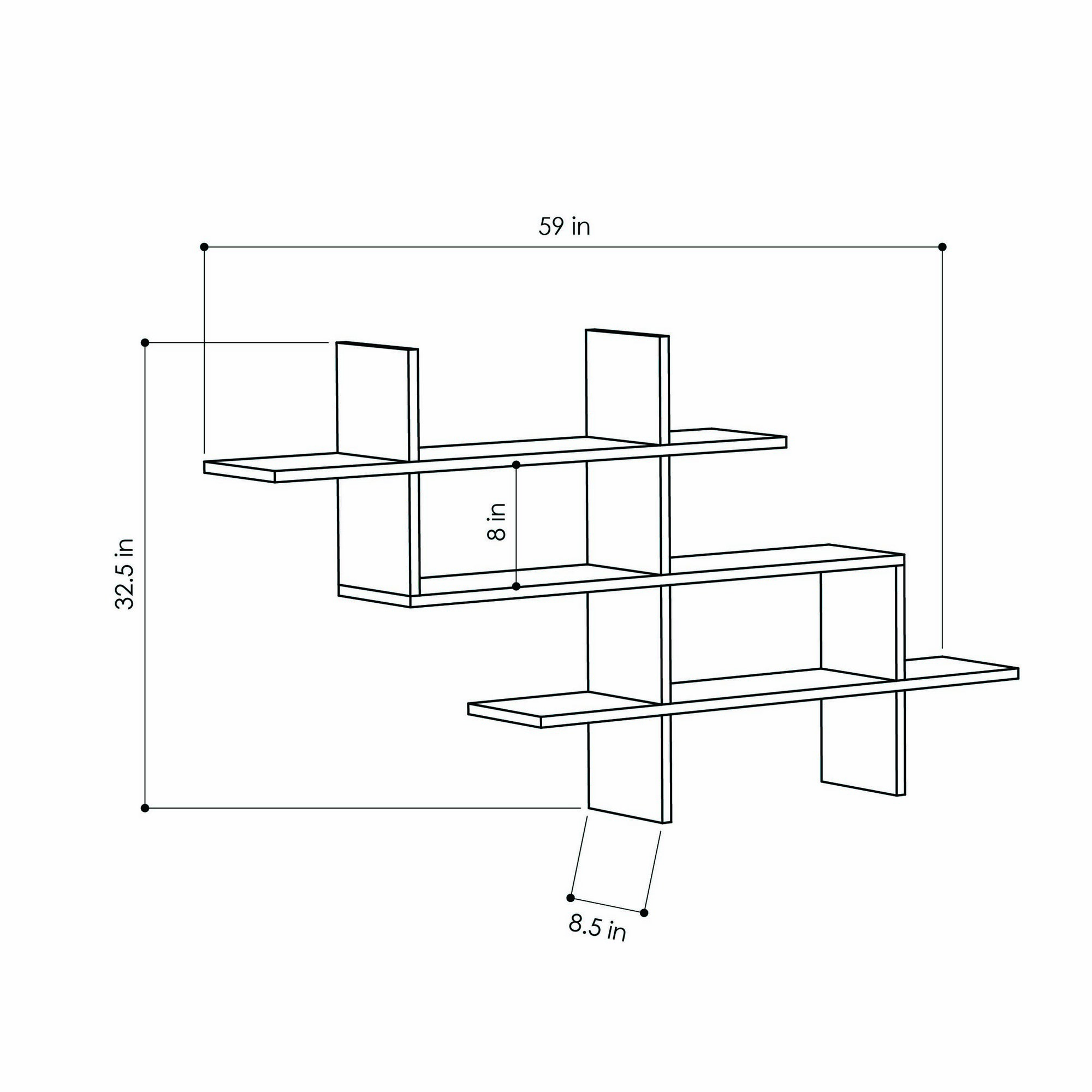 Halic Bookshelf Wood veneer
