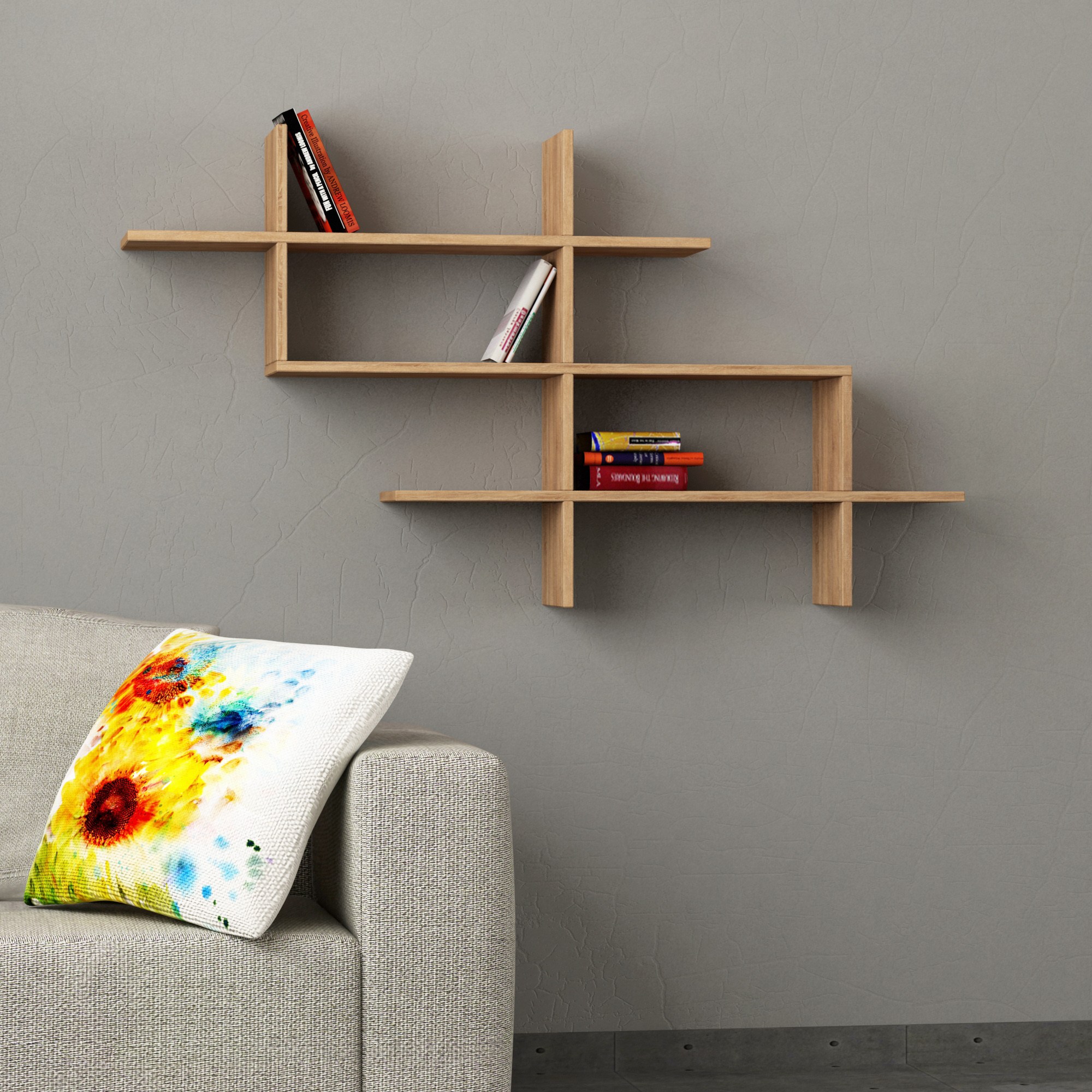 Halic Bookshelf Wood veneer