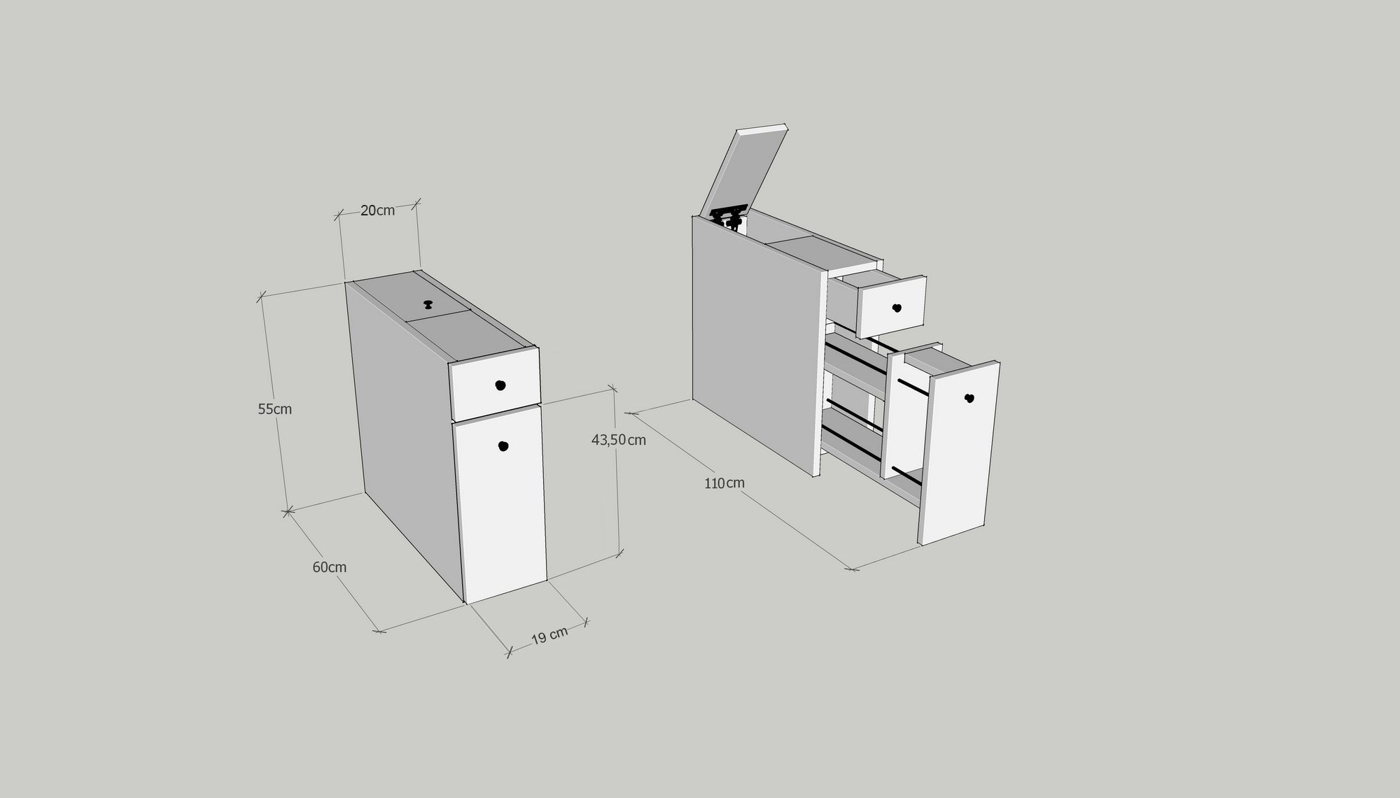 Calencia Schrank Holzfurnier