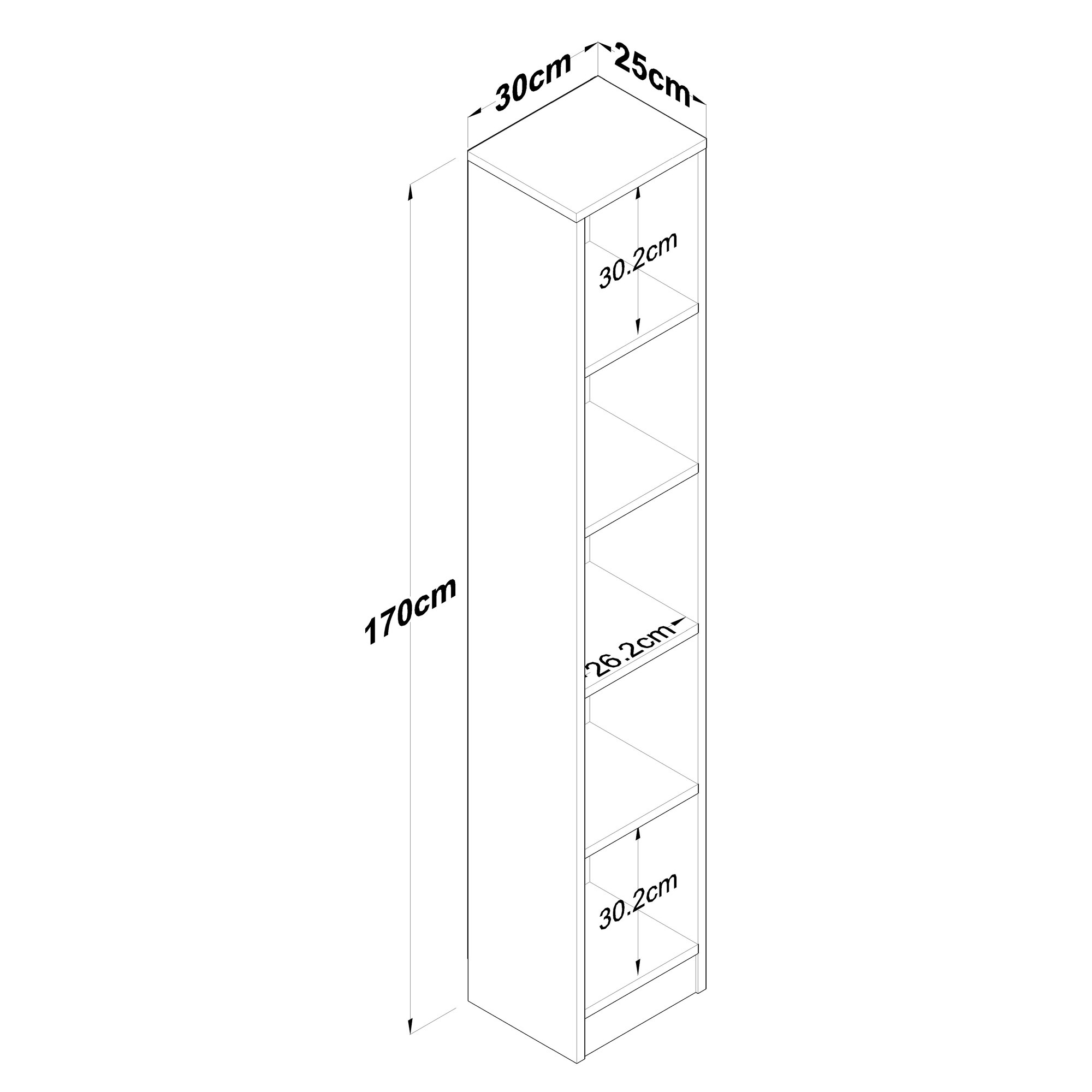 Hc114 Bookshelf Chipboard