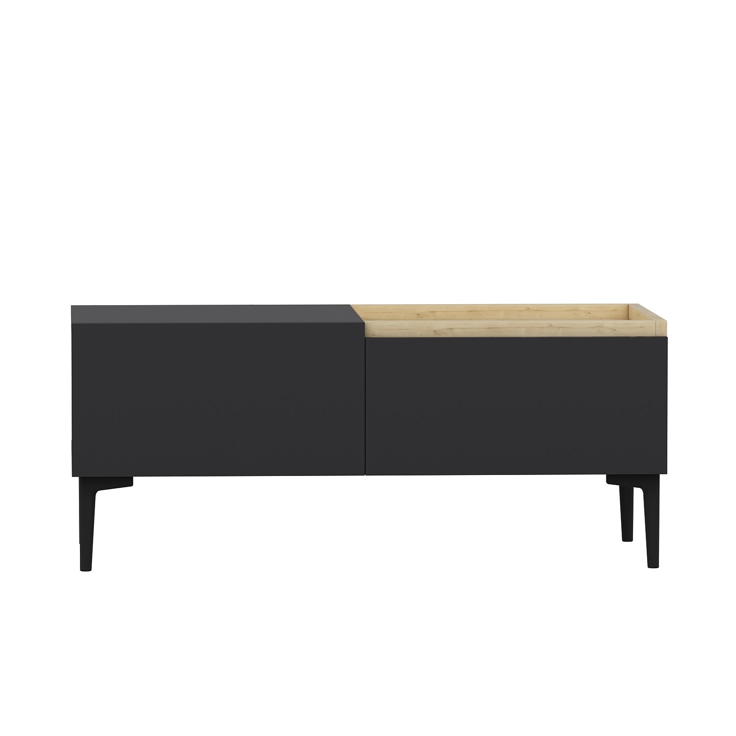 Mia Lowboard Wood Veneer Anthracite