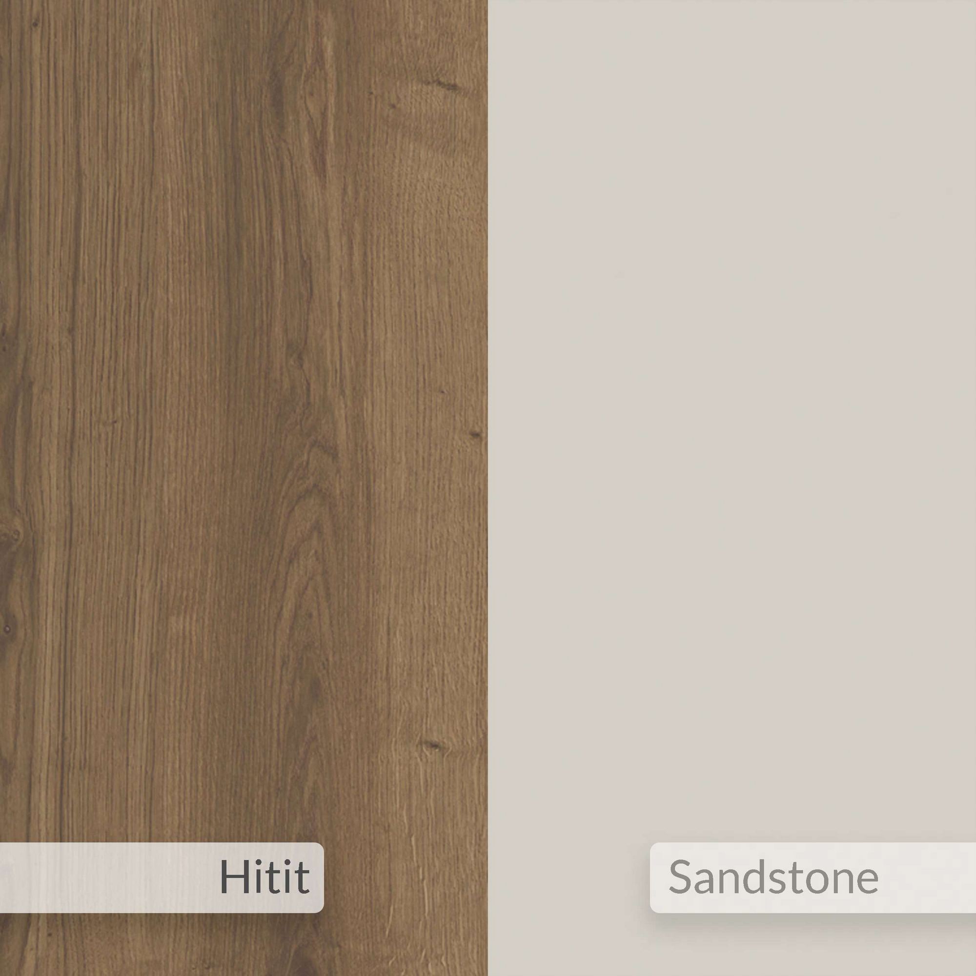 Glis Lowboard Wood Veneer Hitit Stone
