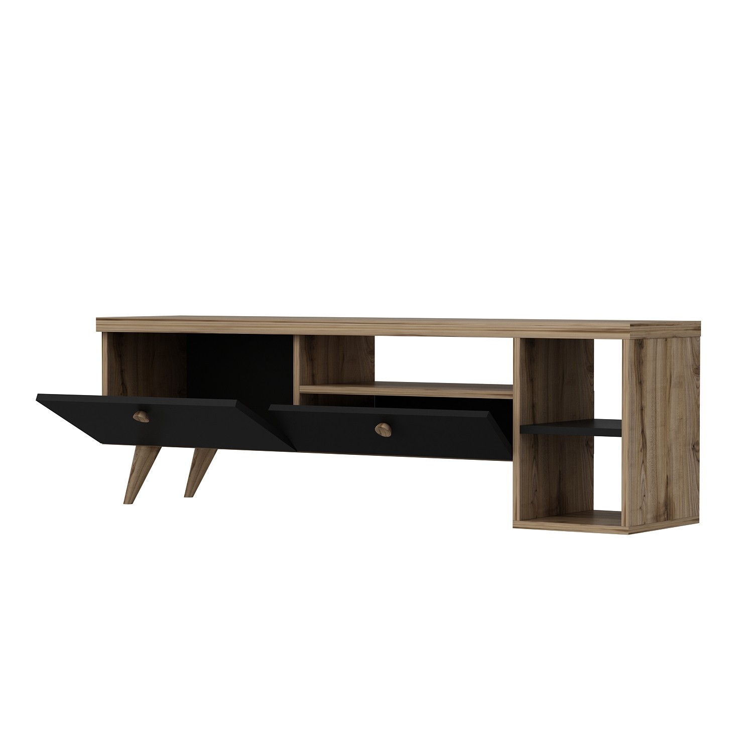 Parion Lowboard Wood Veneer Black
