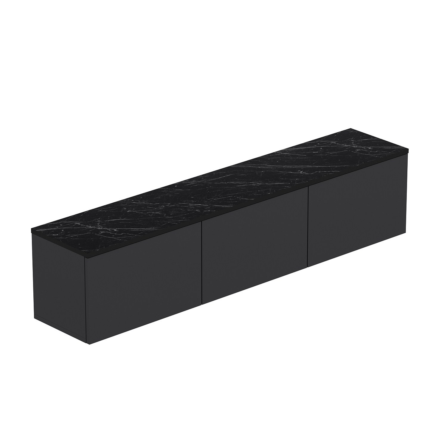 Neon Lowboard Holzfurnier Anthrazit