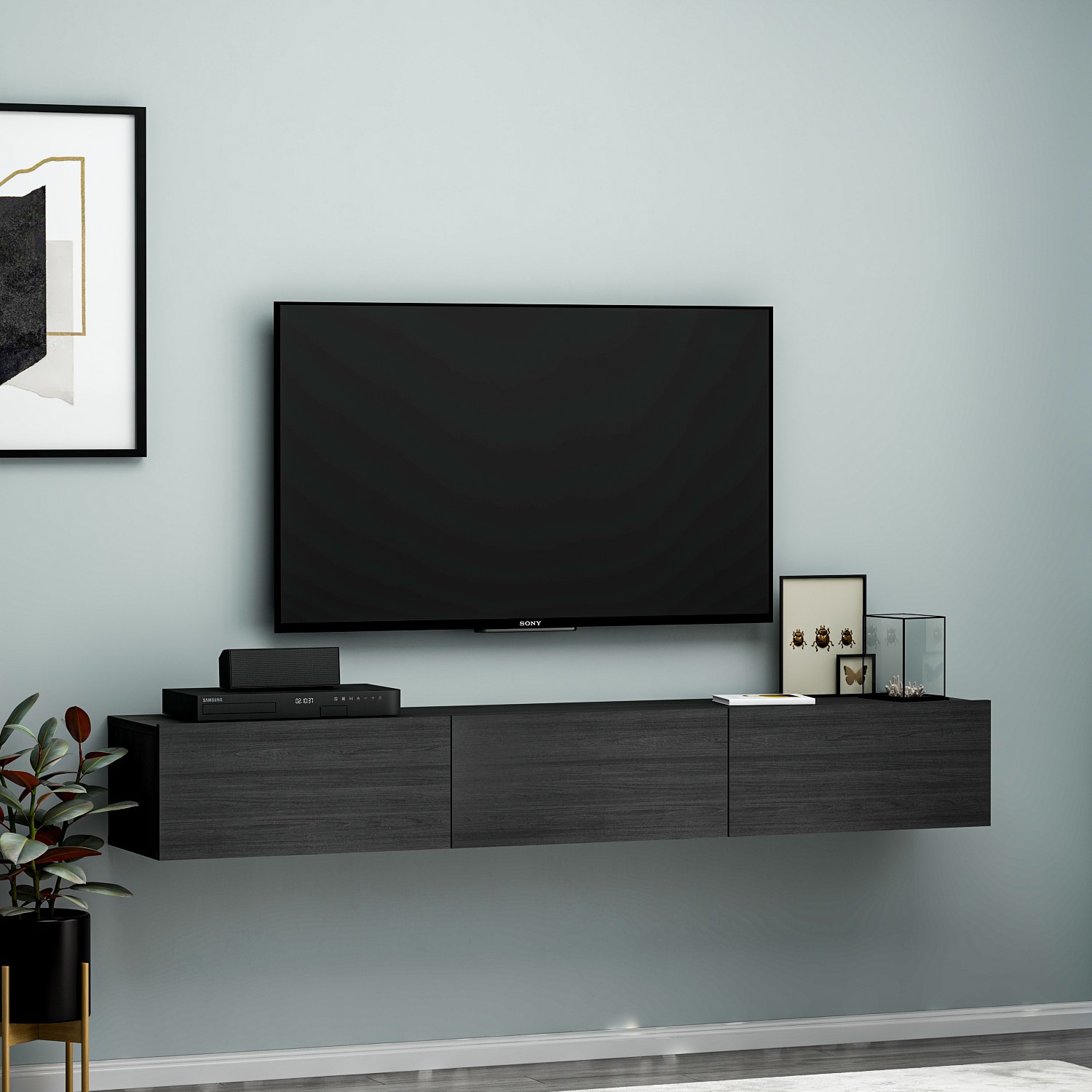 Terra Lowboard Wood Veneer Black