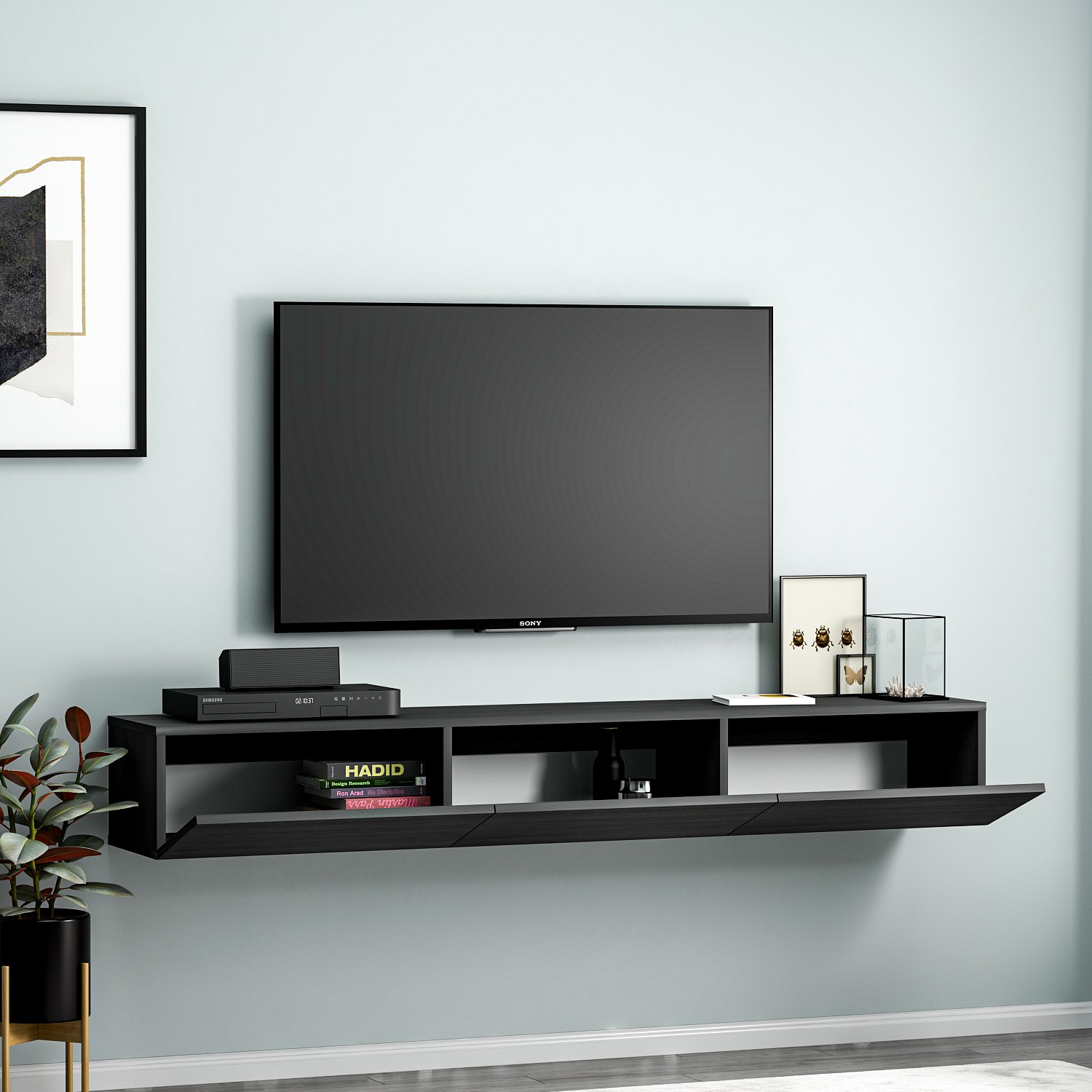 Terra Lowboard Wood Veneer Black