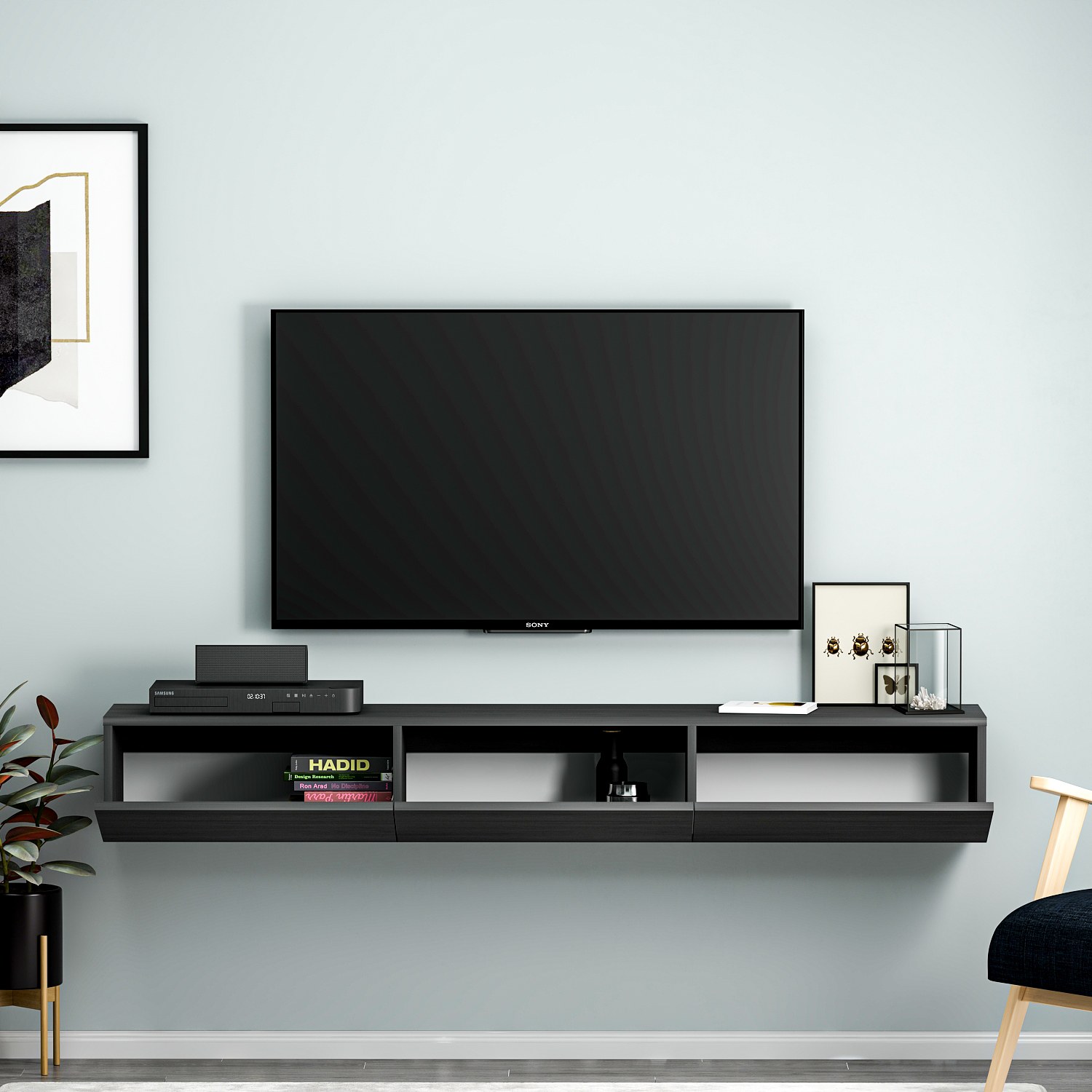 Terra Lowboard Wood Veneer Black