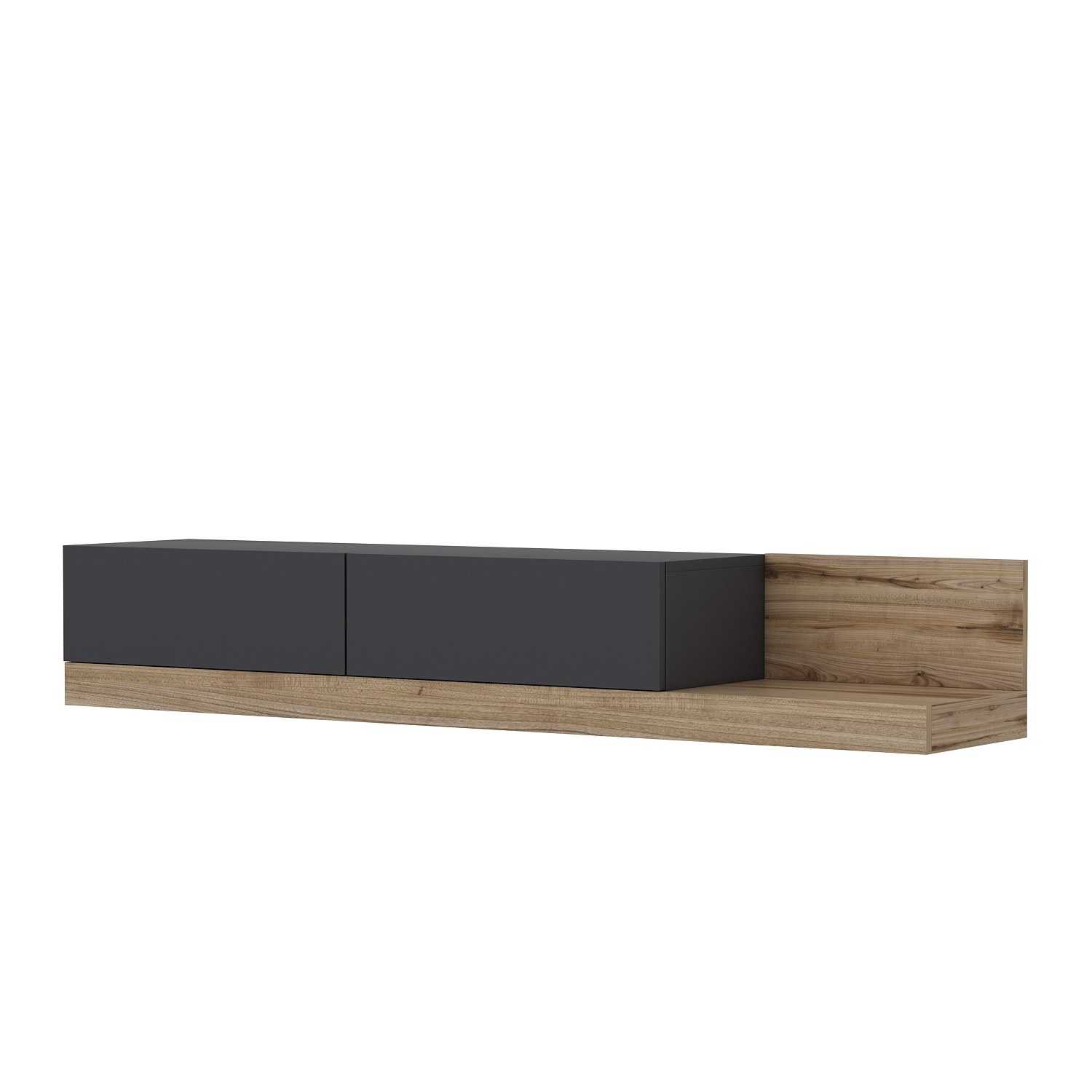 Majör Lowboard Wood Veneer Anthracite