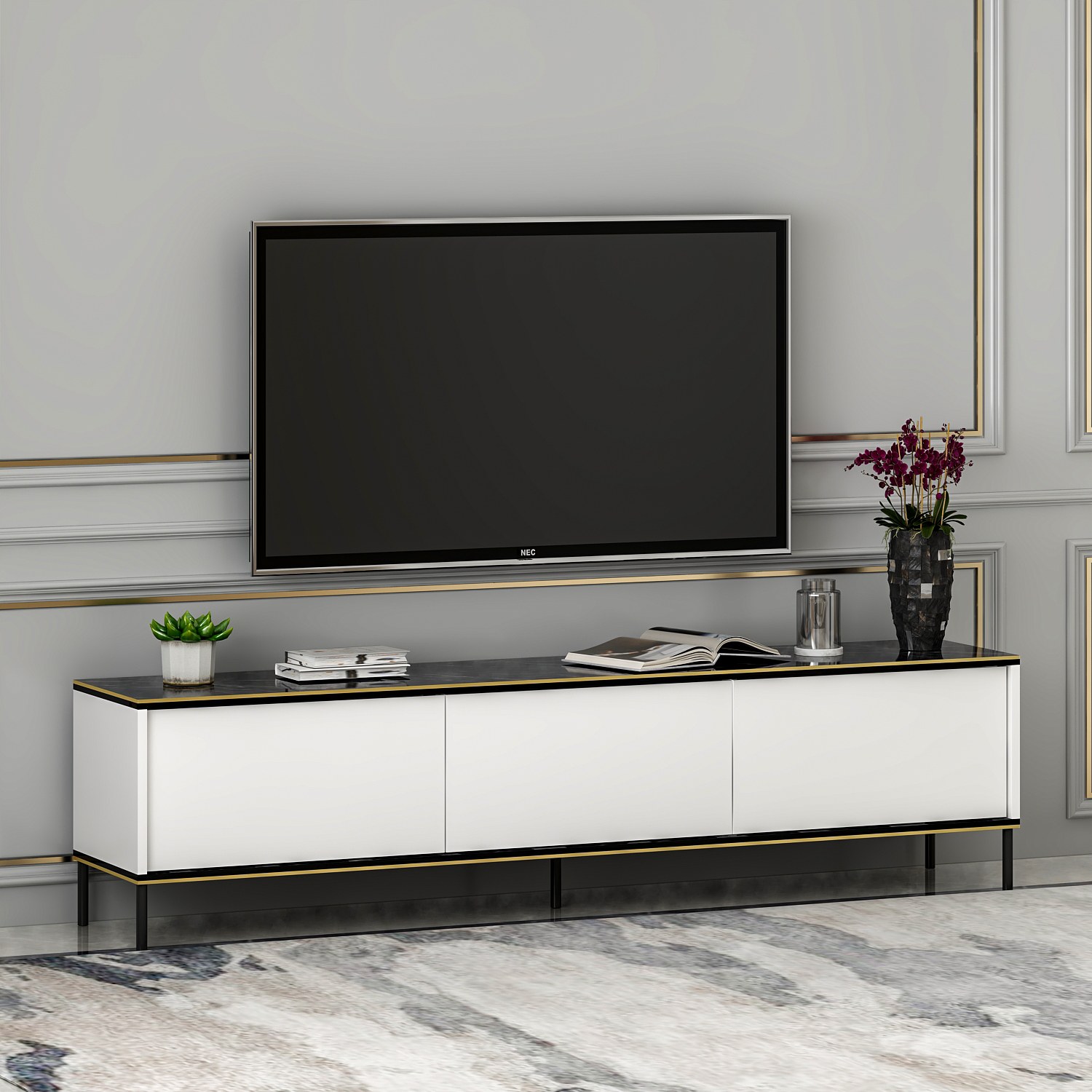 Imaj Lowboard Wood veneer White