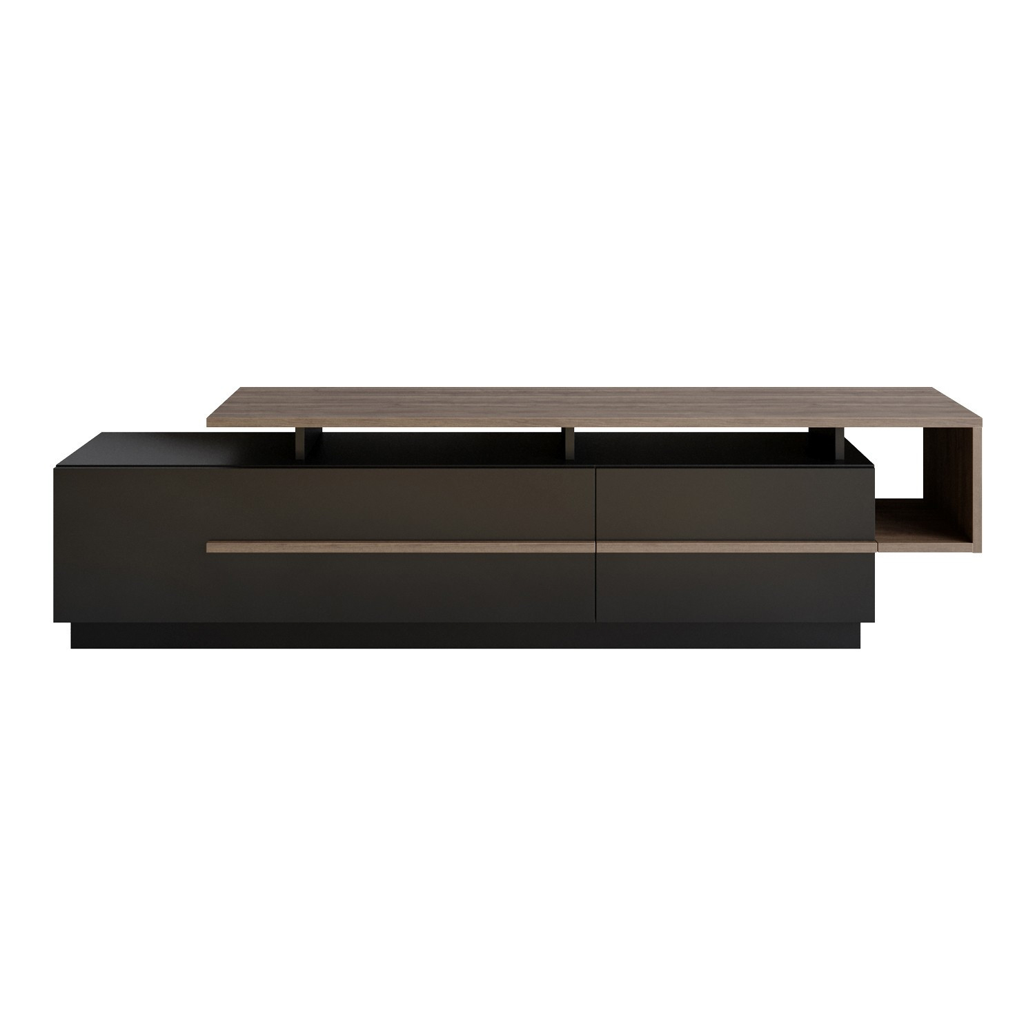 Pia Lowboard impiallacciatura di legno nero