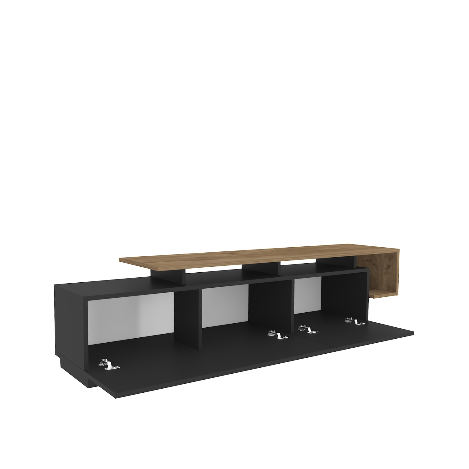 Pia Lowboard Black wood veneer