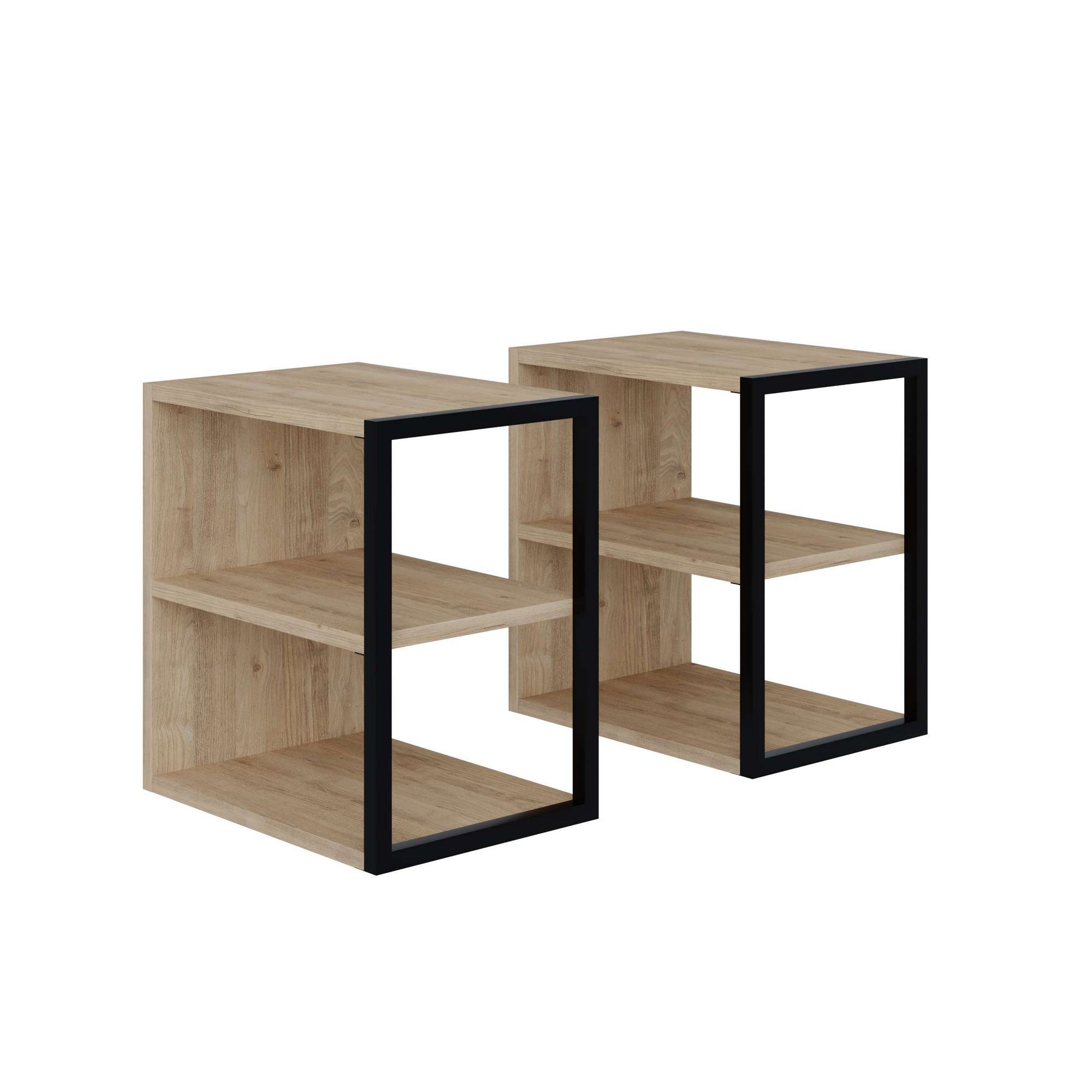 Echo Beistelltisch Set Holzfurnier Sapphire