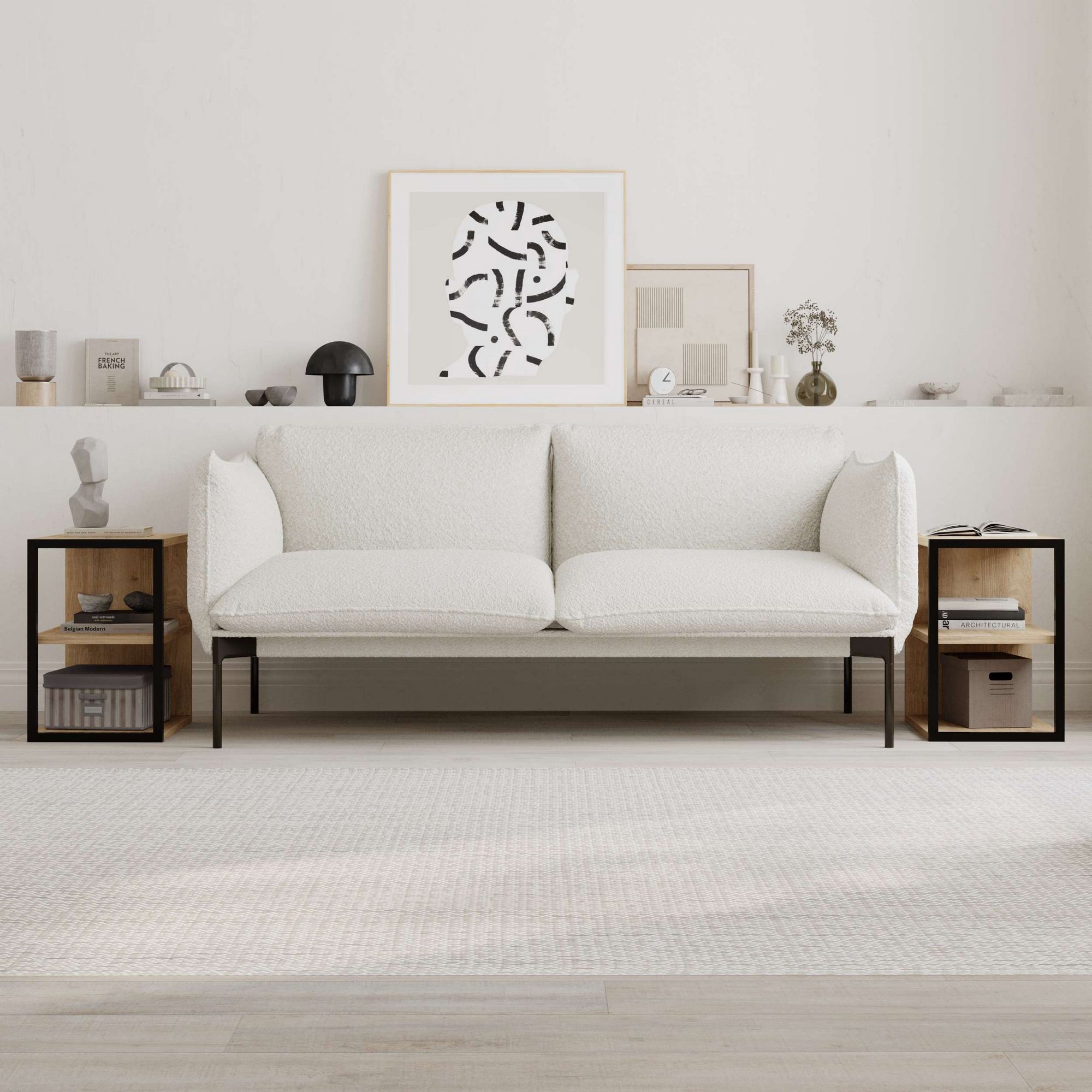 Echo Side Table Set Wood Veneer Sapphire