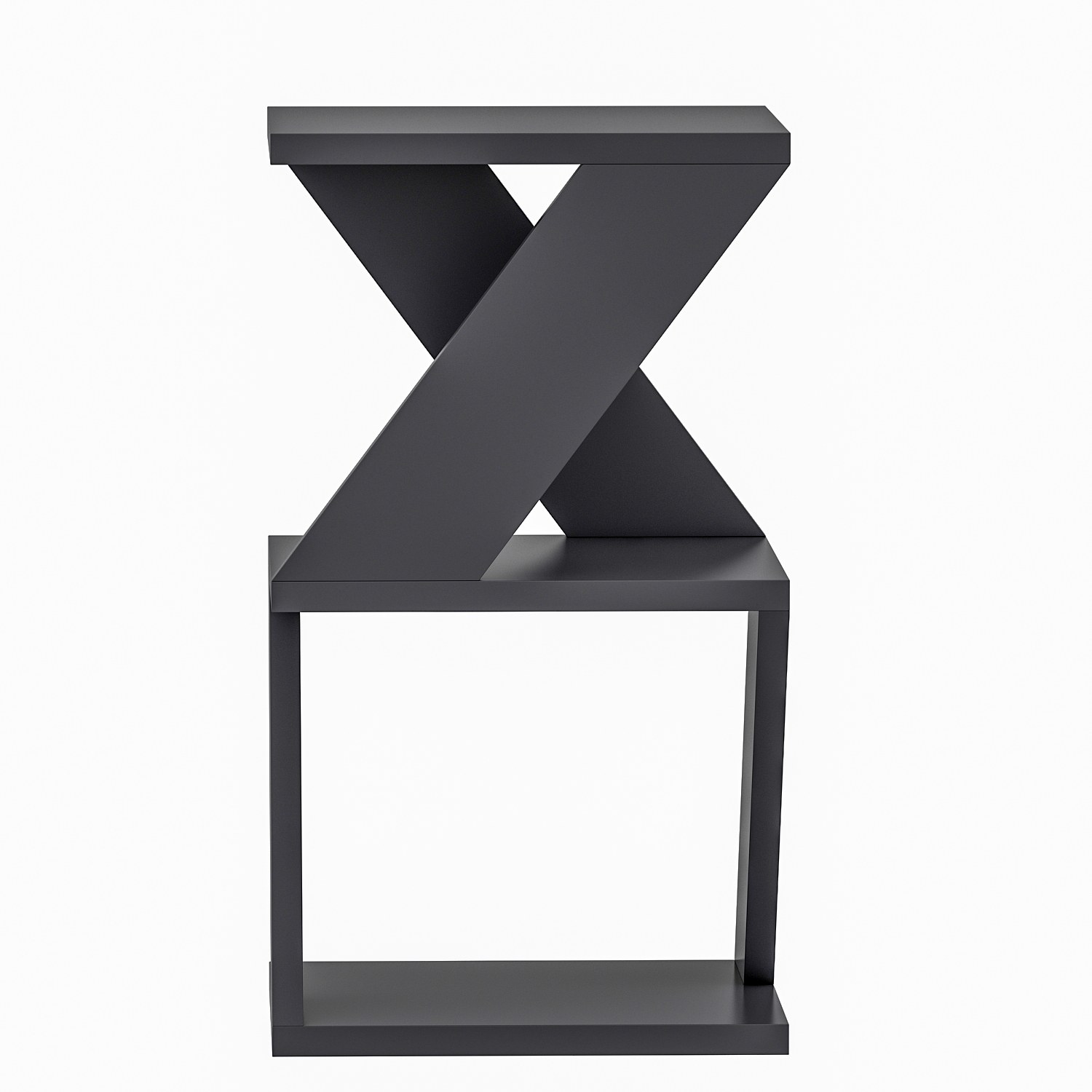 Albeni Side Table Wood Veneer Anthracite