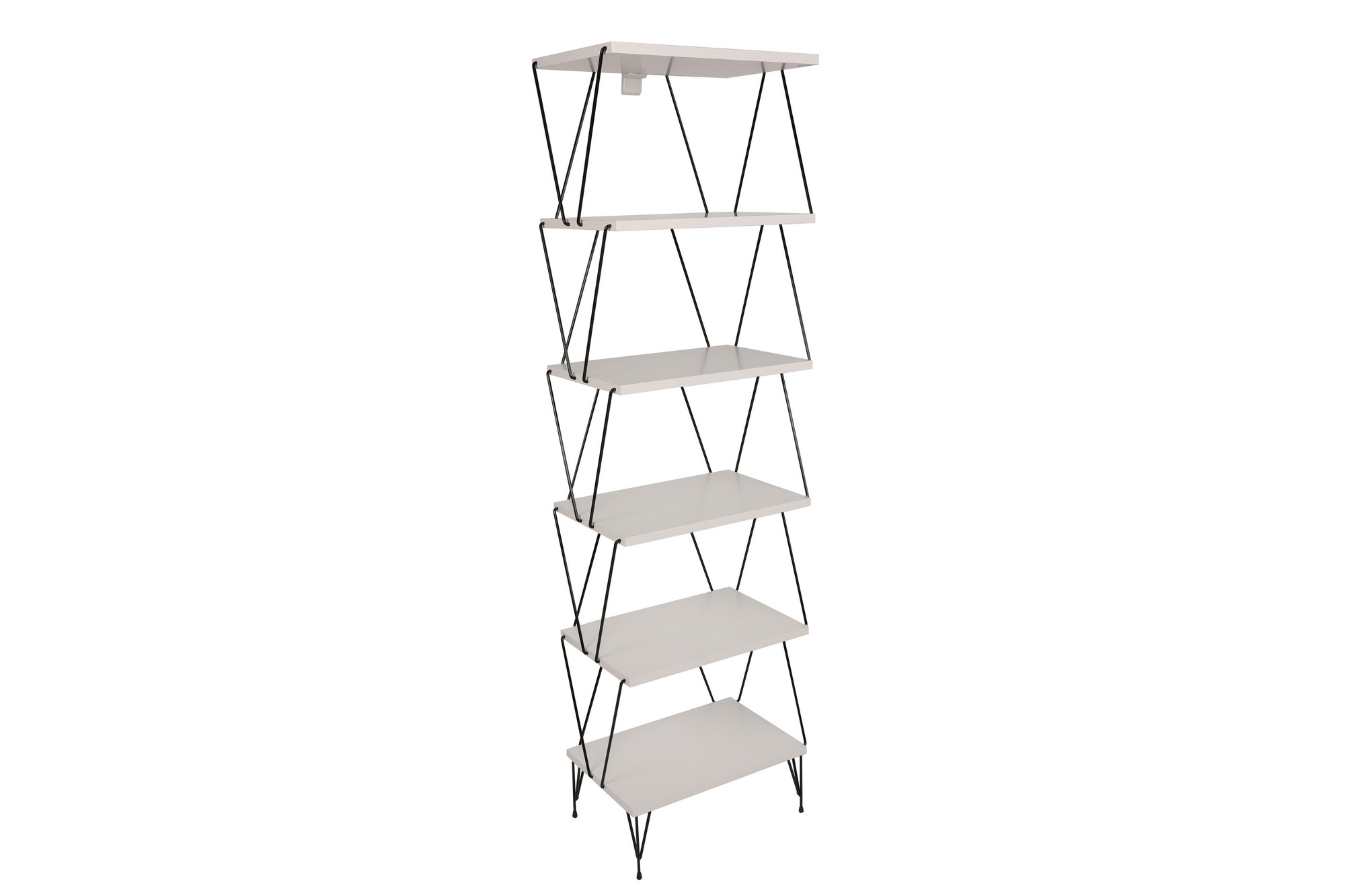 Balaban Bücherregal Holzfurnier Weiß