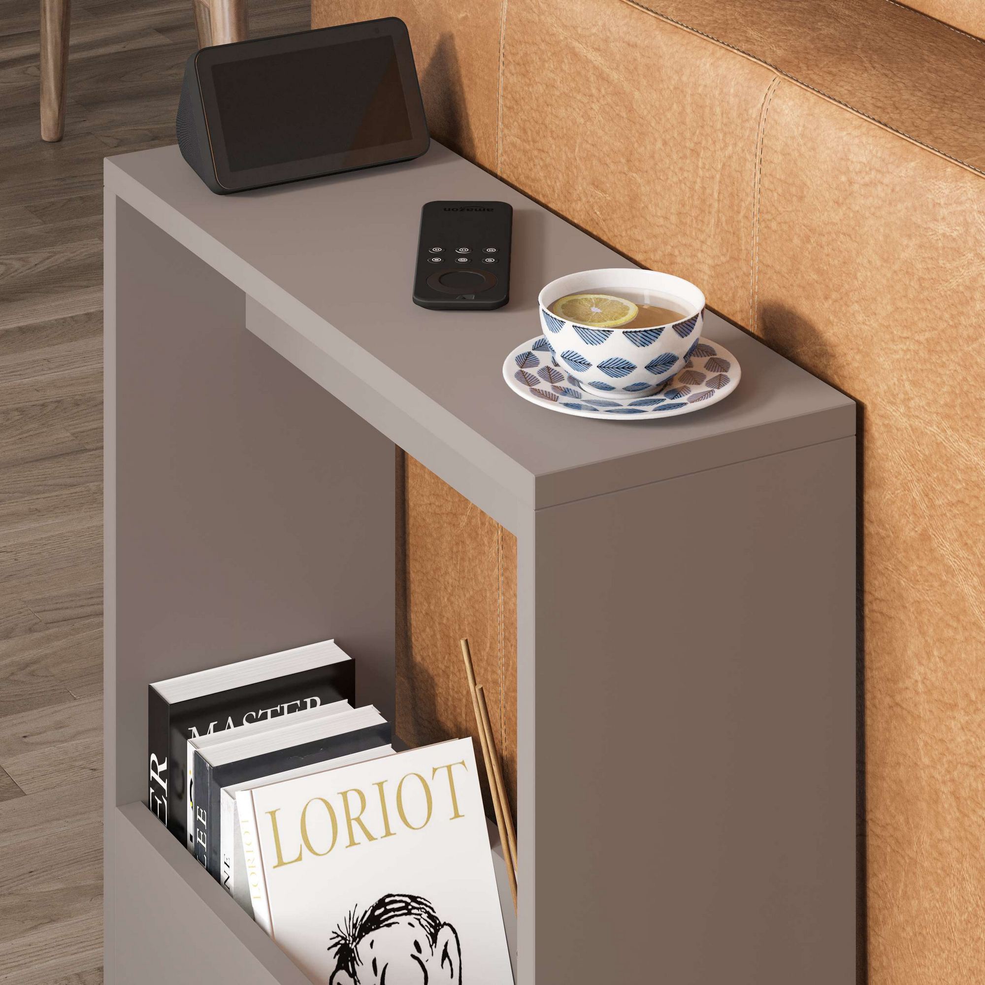 Simpi Side Table Wood Veneer Light Mocha