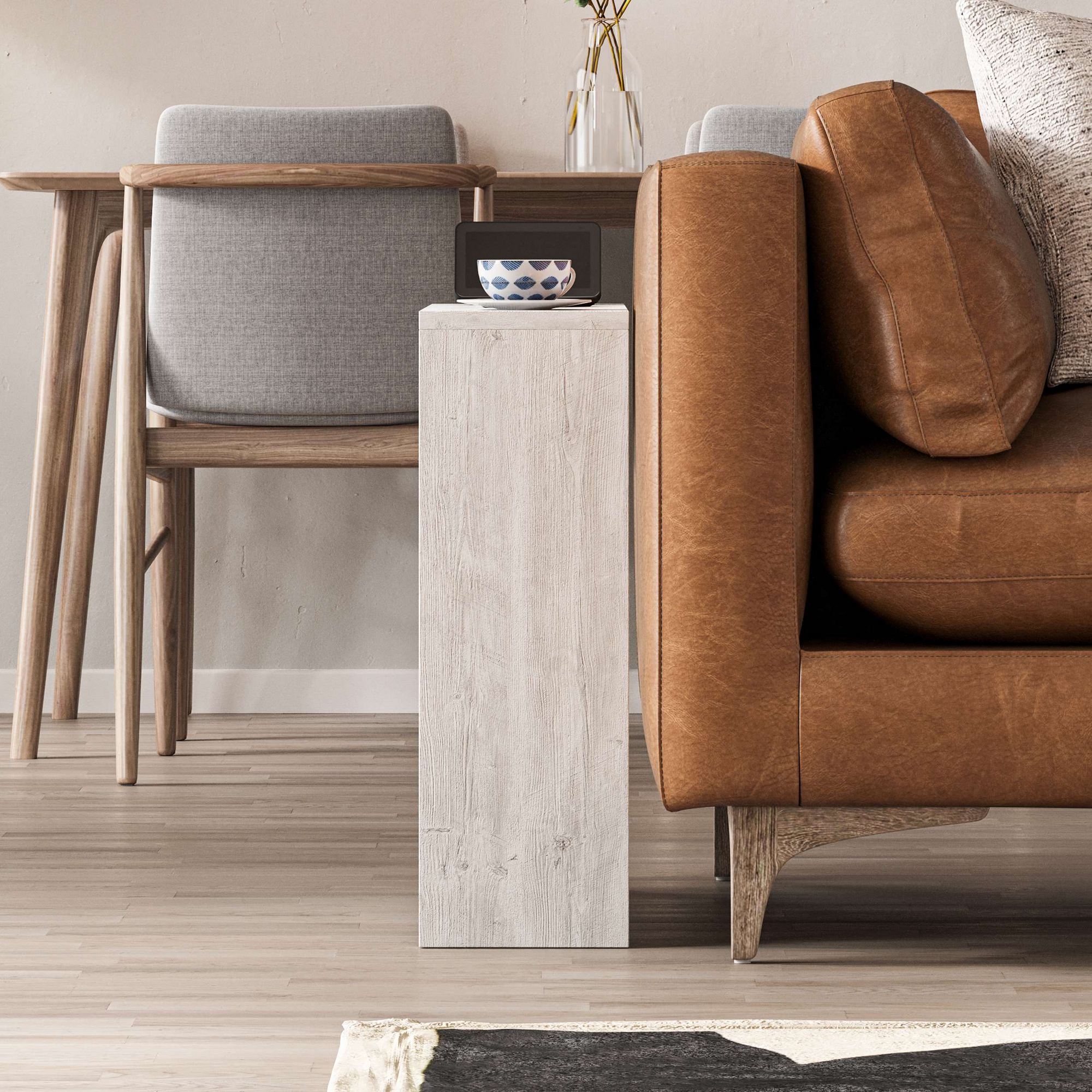 Simpi Side Table Wood Veneer Antique White