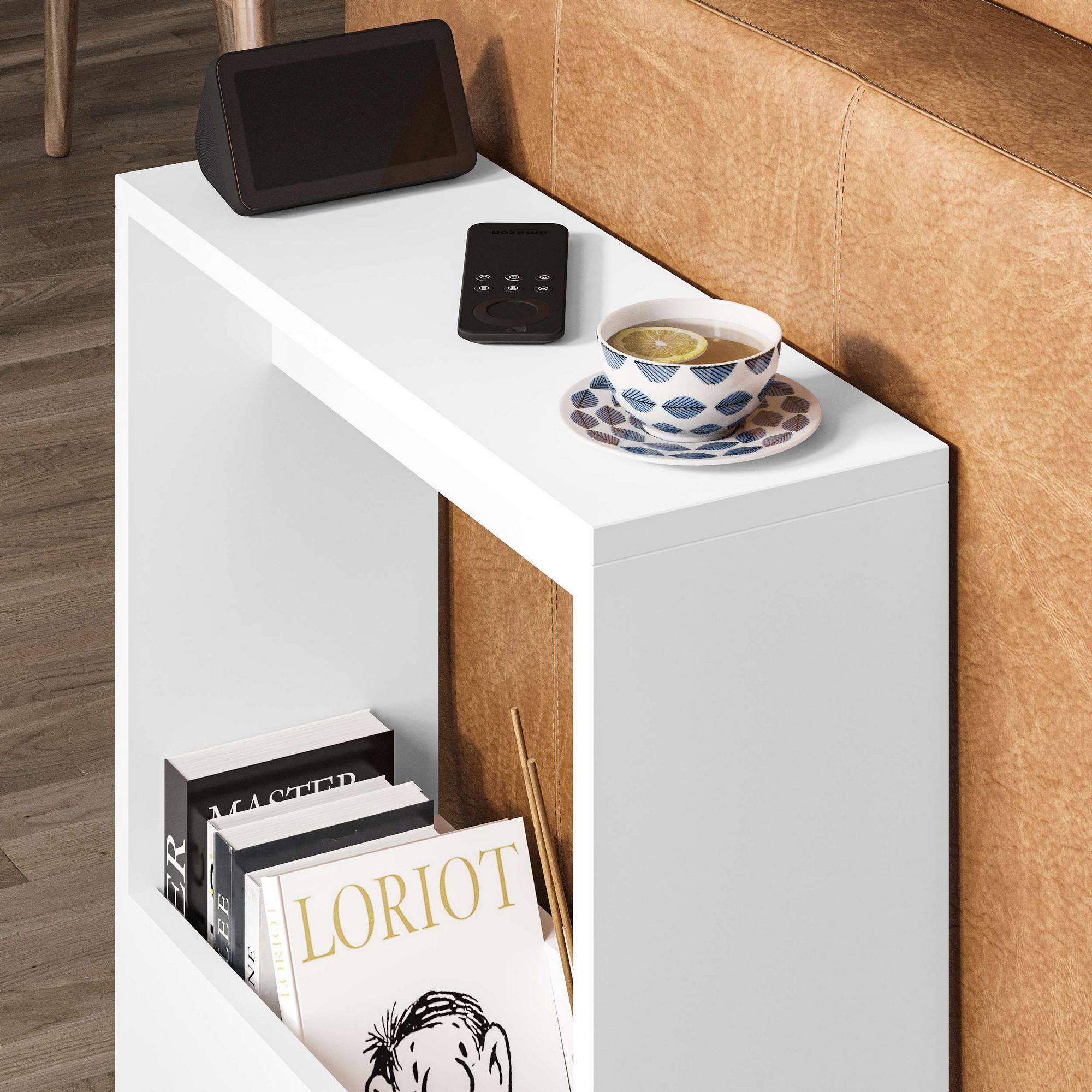Simpi Side table Wood veneer White