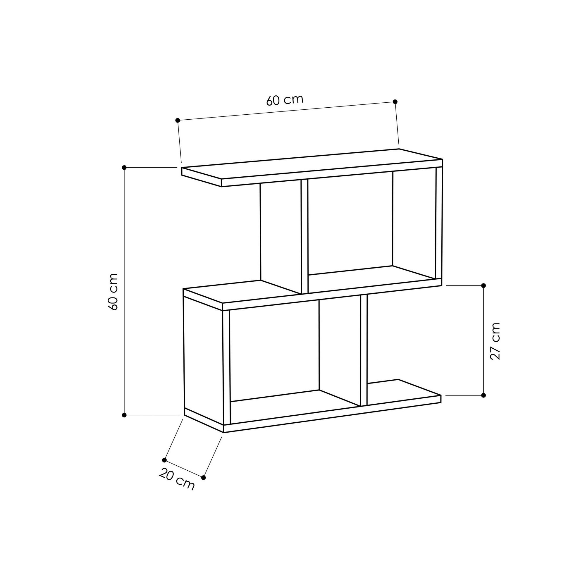 Homemania Couchtisch Holzfurnier Schwarz