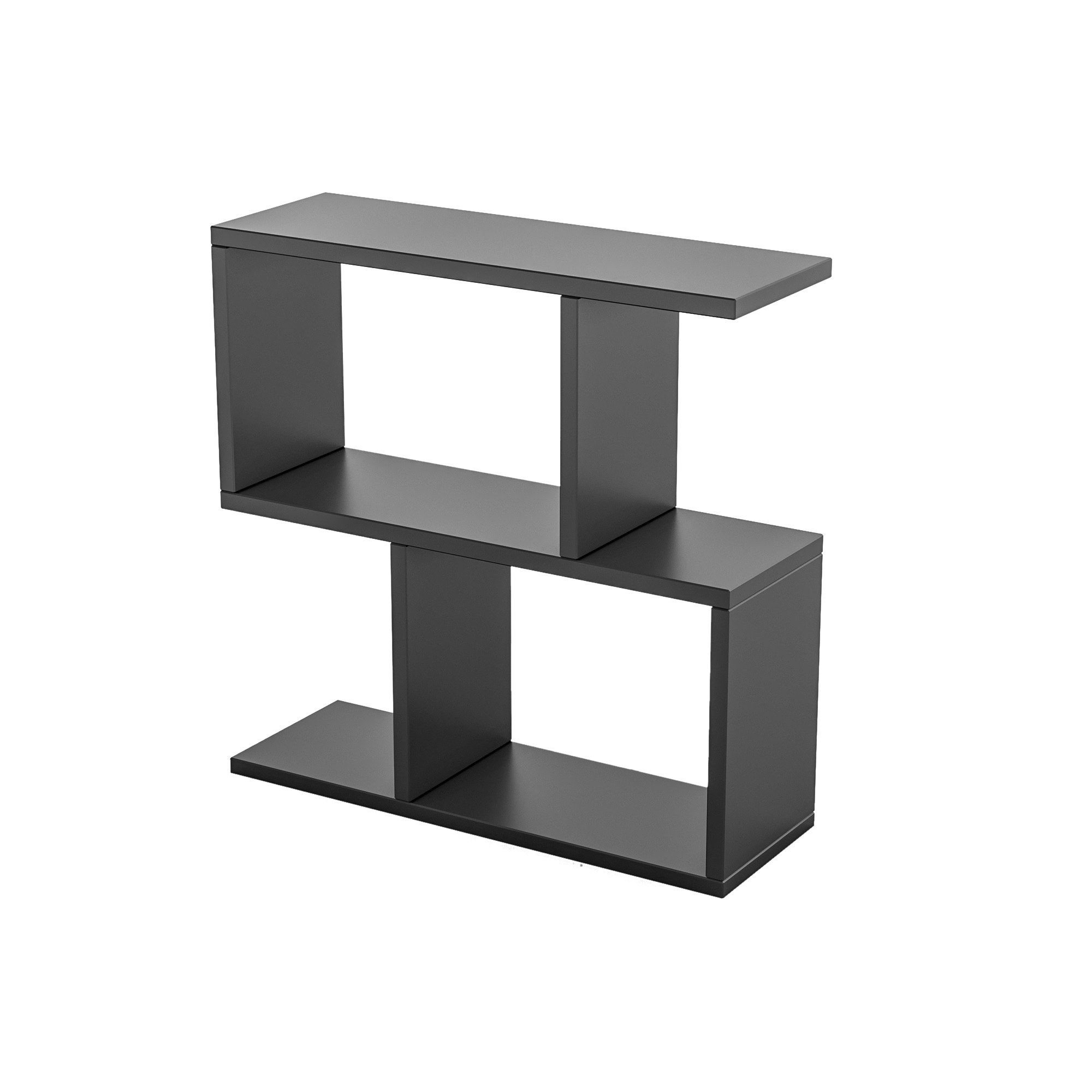 Side table wood veneer anthracite