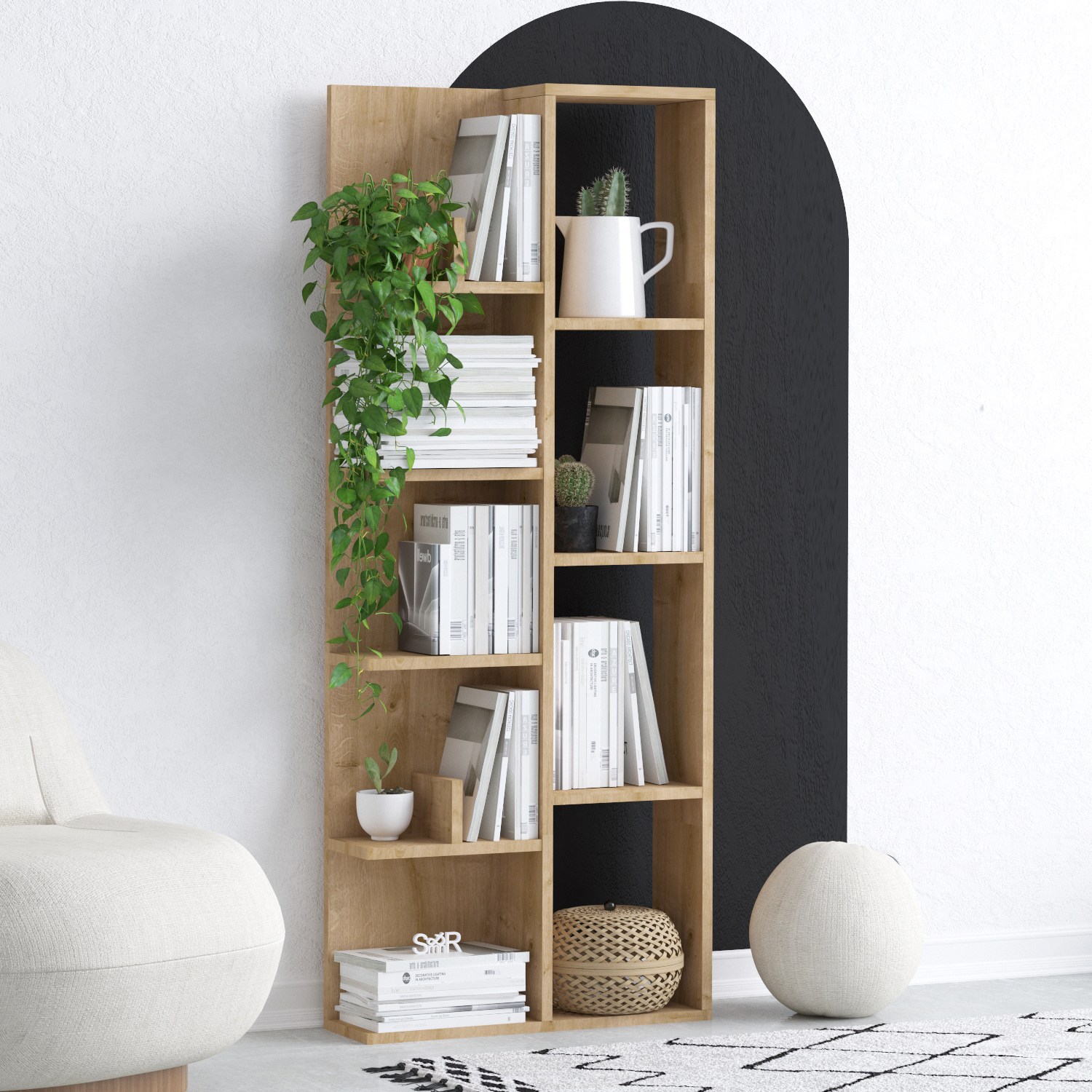 Lily Bücherregal Holzfurnier