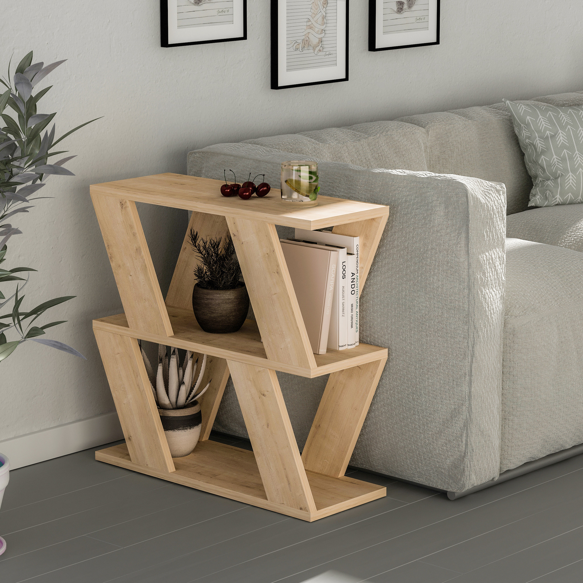 Lazena side table wood veneer