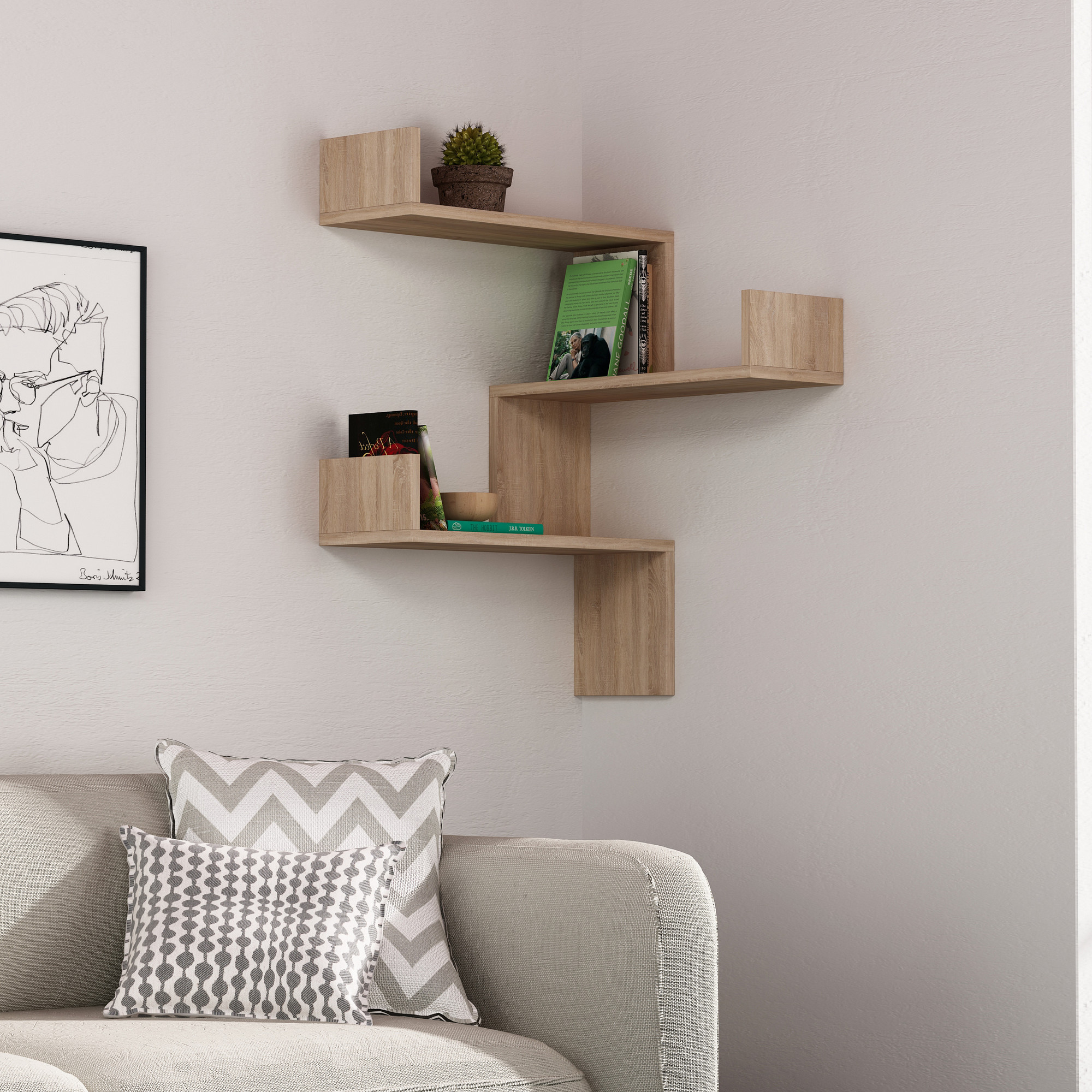 Luksa Shelf Wood veneer