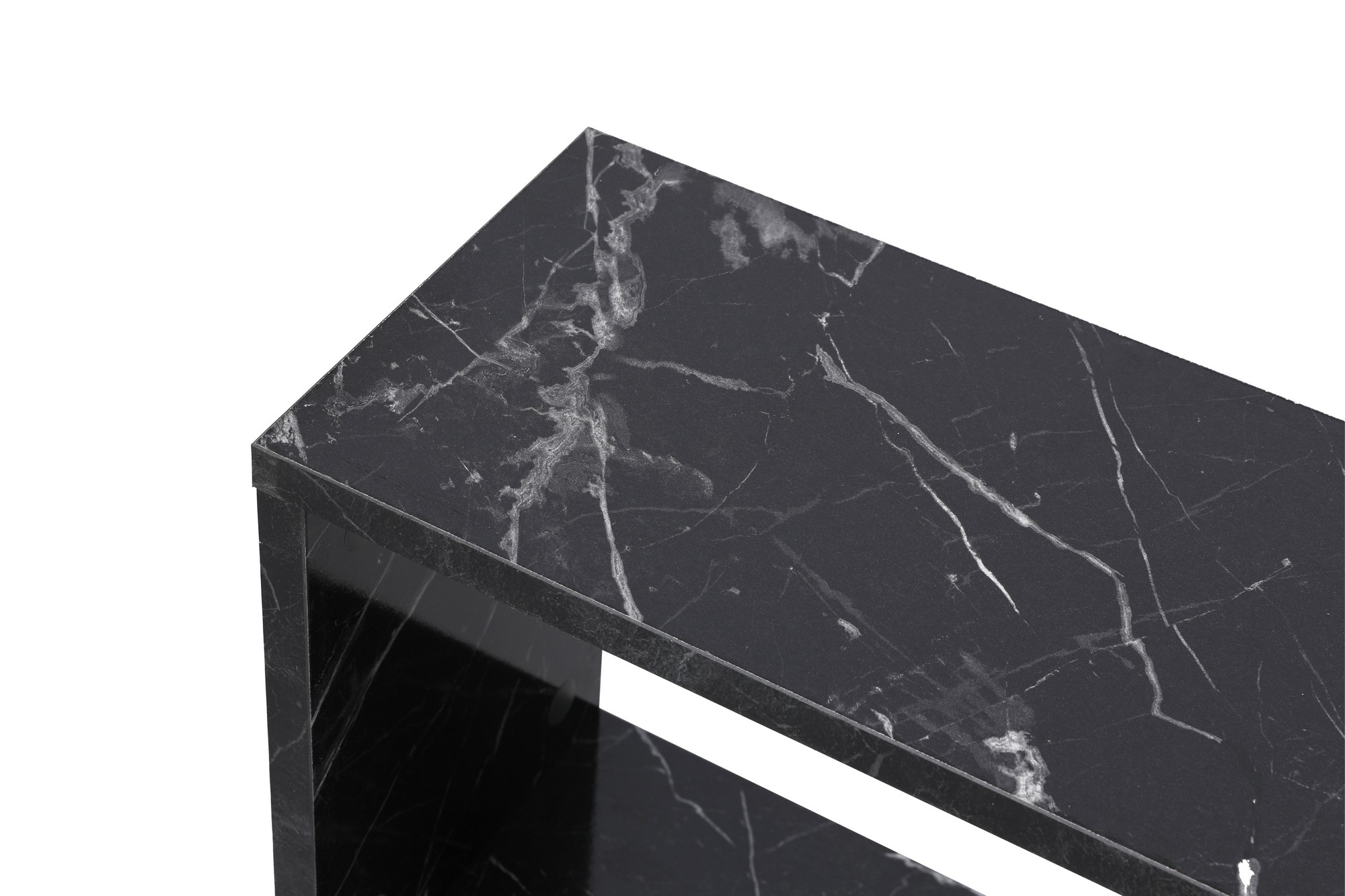 Life Side table Wood veneer Black