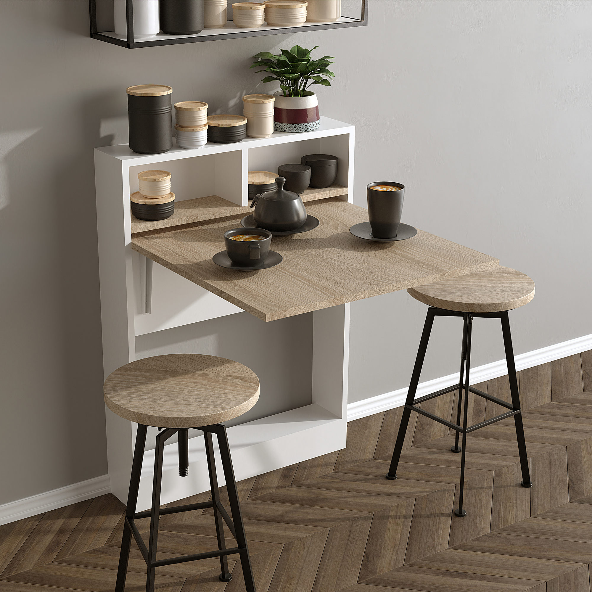 Bracked Folding Table Holzfurnier Patara