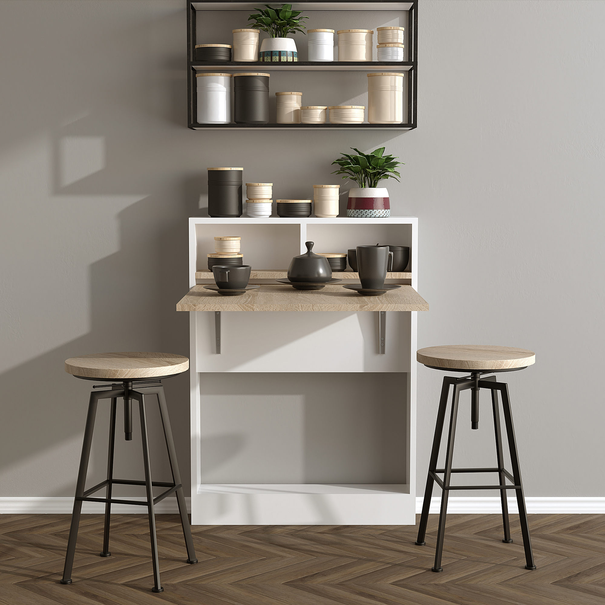 Bracked Folding Table Wood veneer Patara
