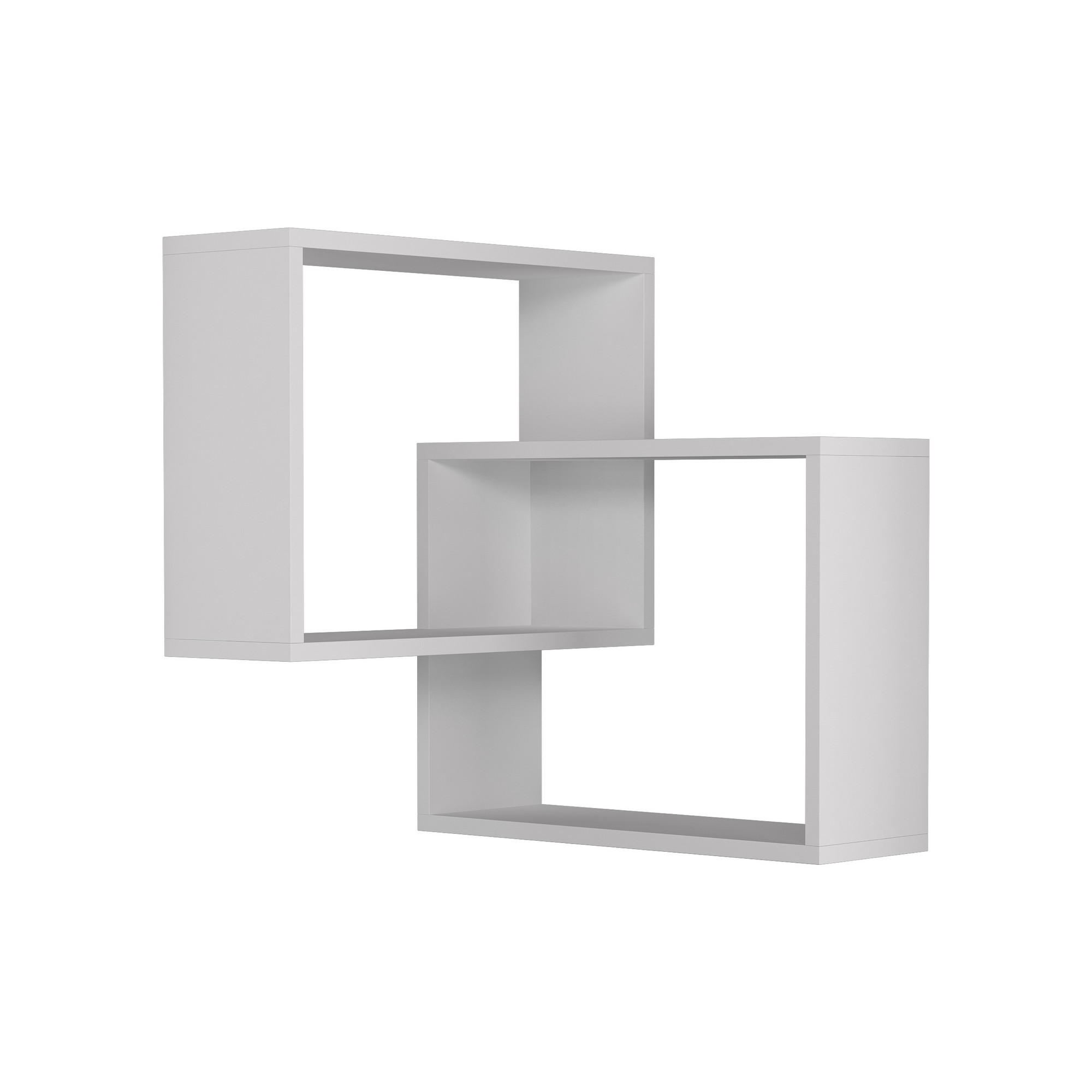 Ring wall shelf Wood veneer White