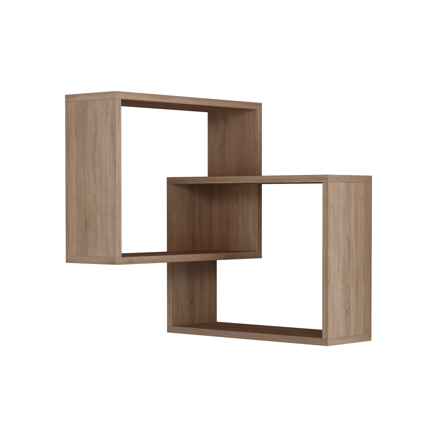 Scaffale a muro Ring in legno impiallacciato